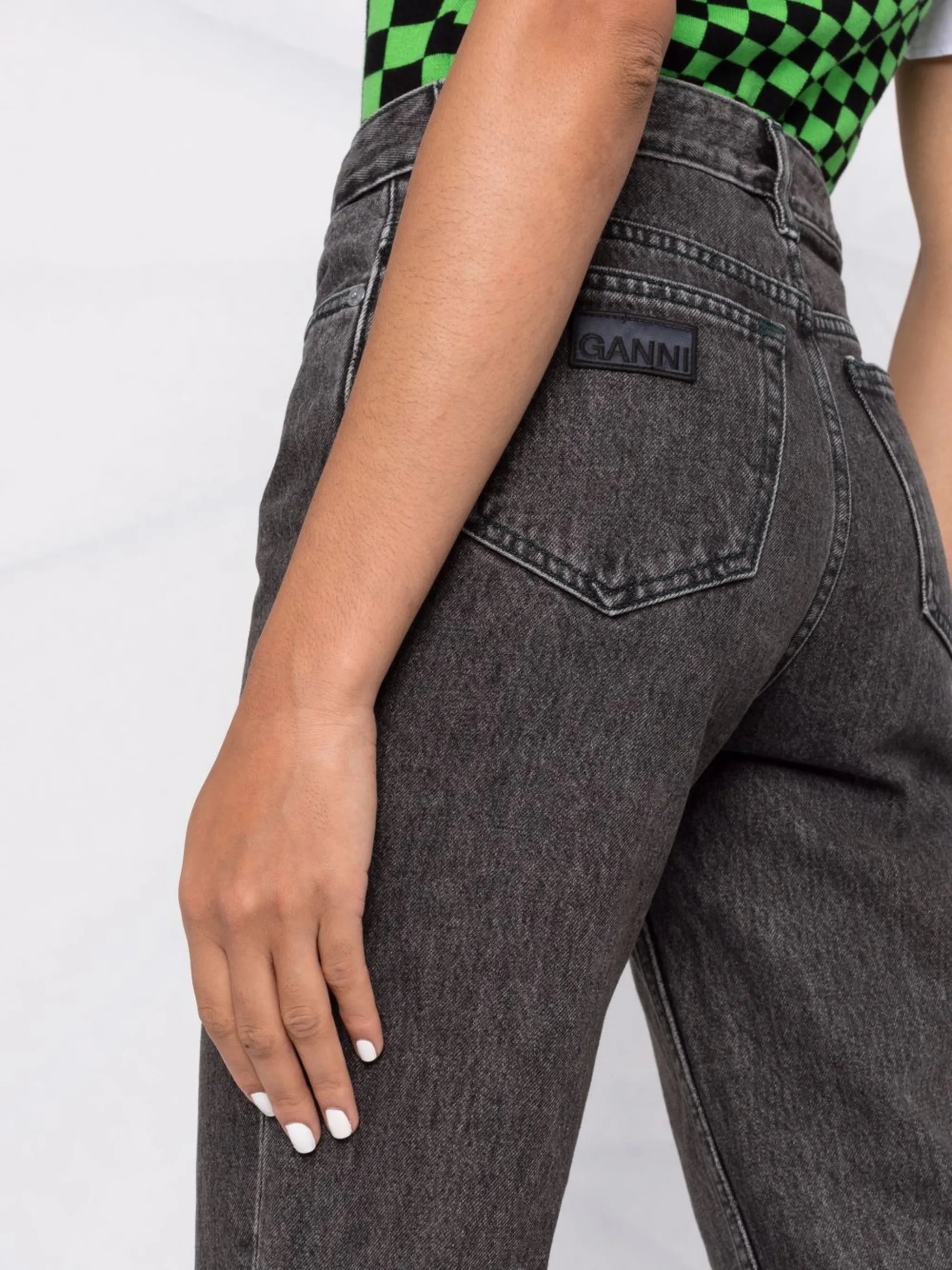 high waisted straight jeans