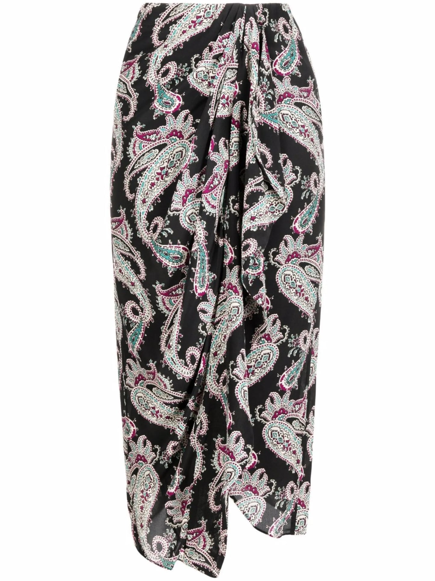 Breetizi draped silk skirt
