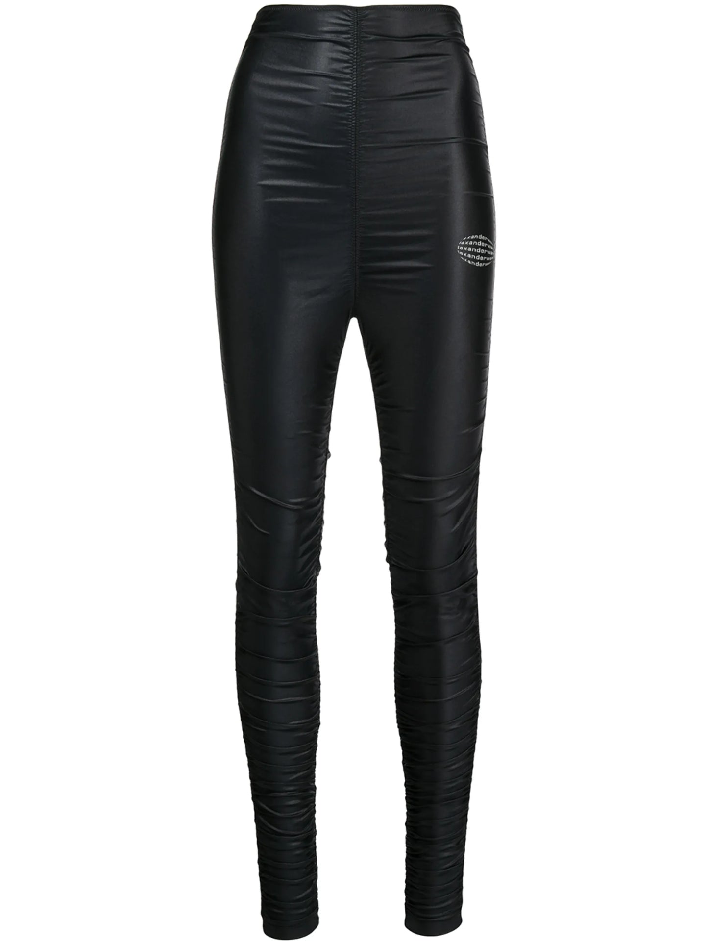 ruched high-waisted leggings