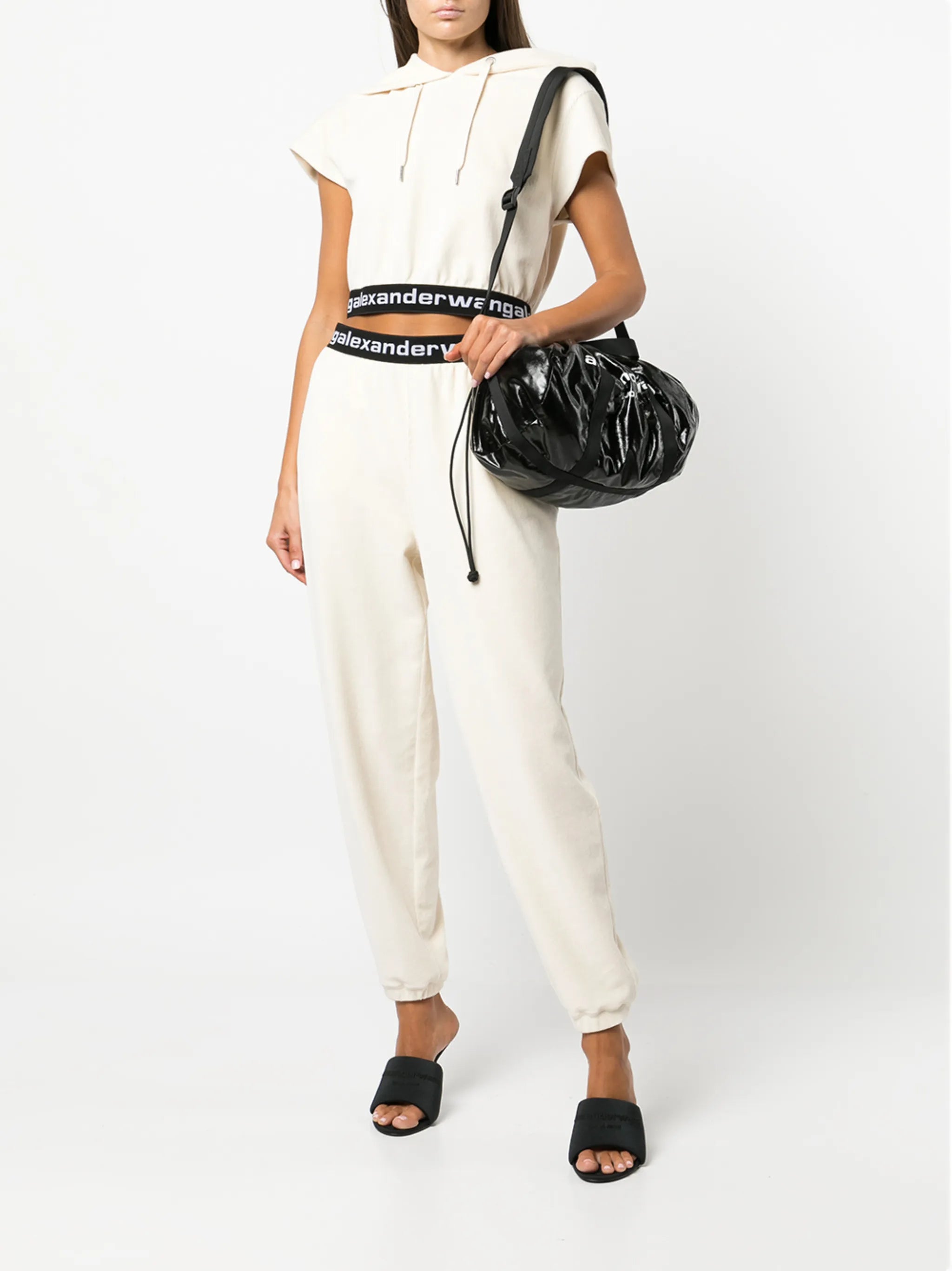 corduroy logo-waistband track pants