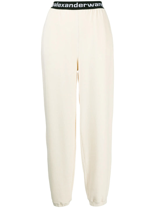 corduroy logo-waistband track pants