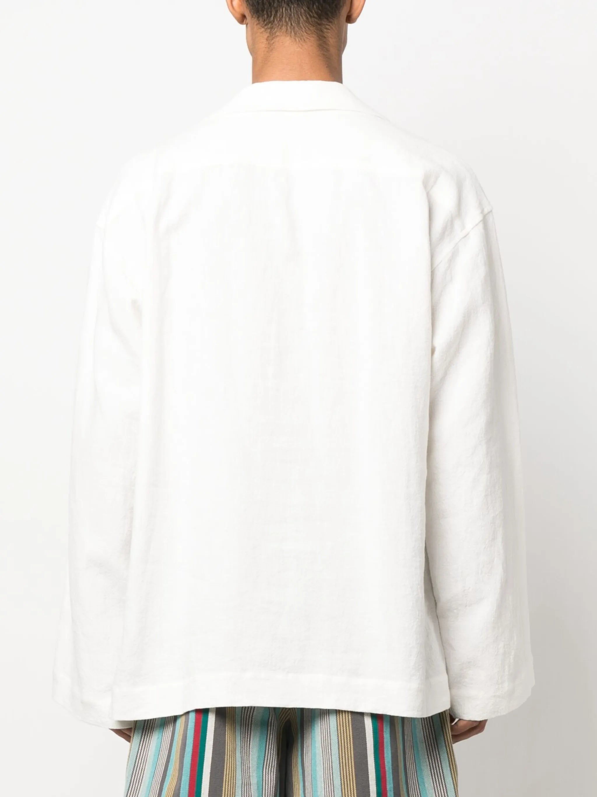 spread-collar long-sleeve shirt
