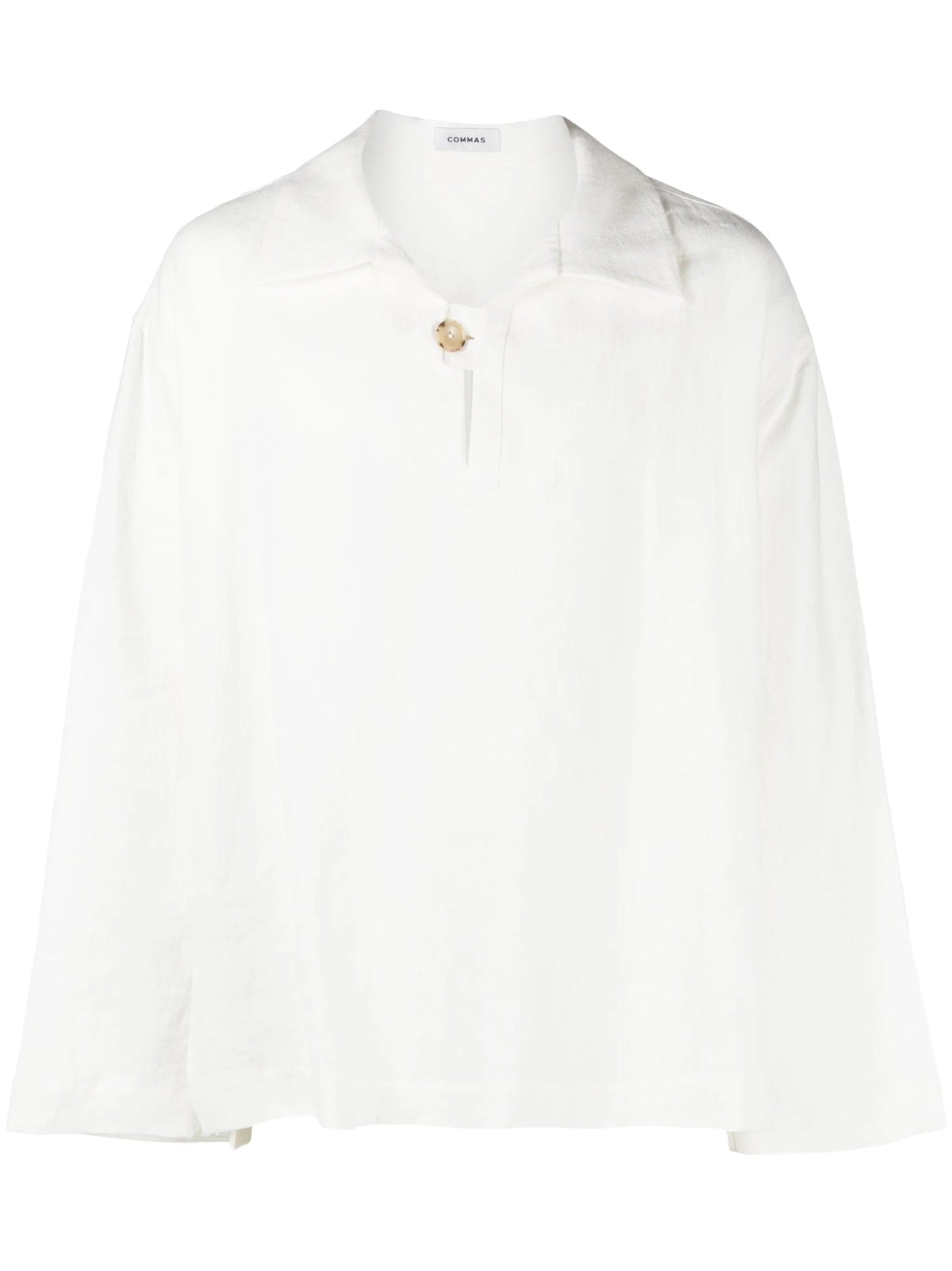spread-collar long-sleeve shirt