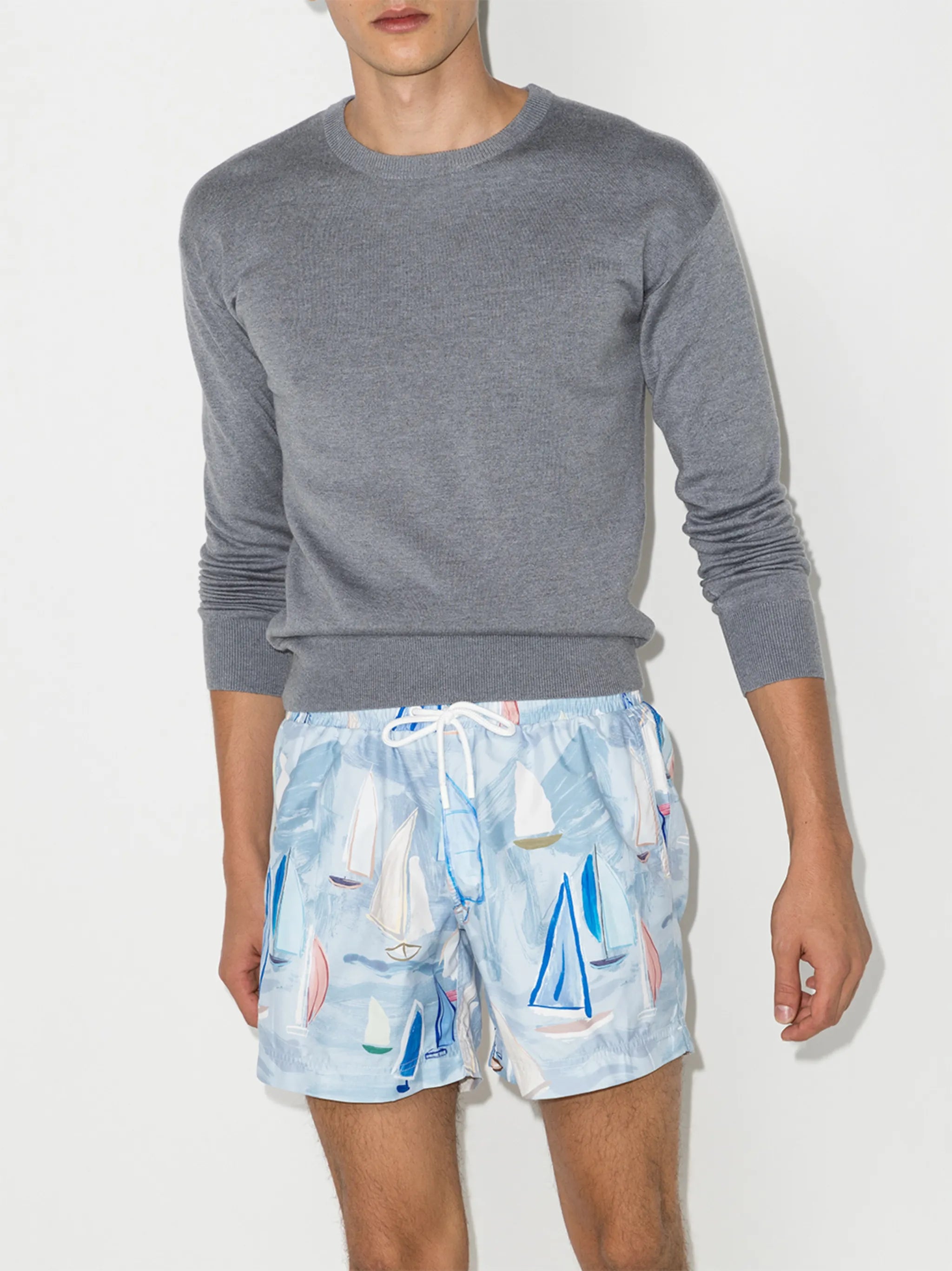 Voyage boat-print swim shorts