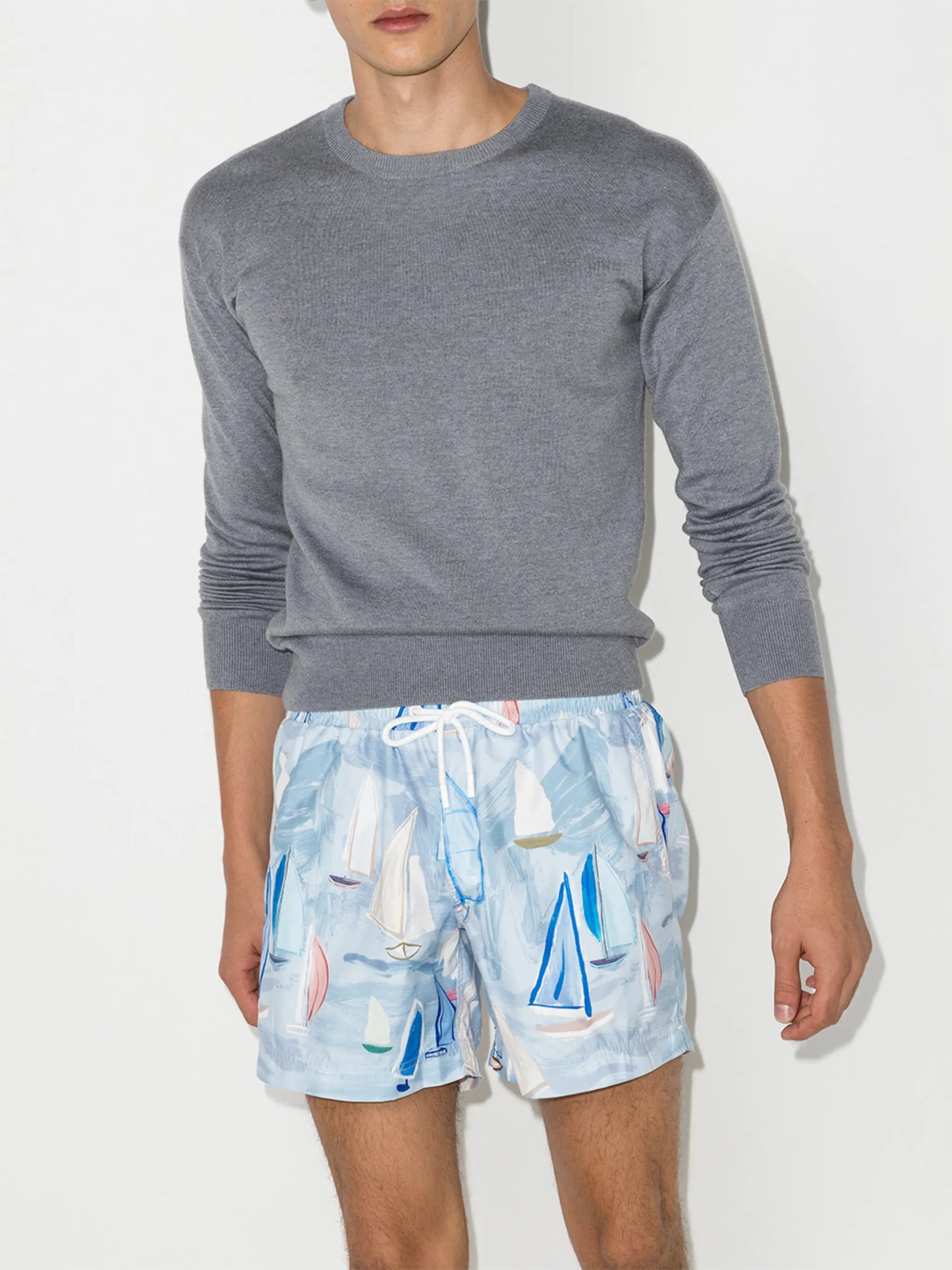 Voyage boat-print swim shorts