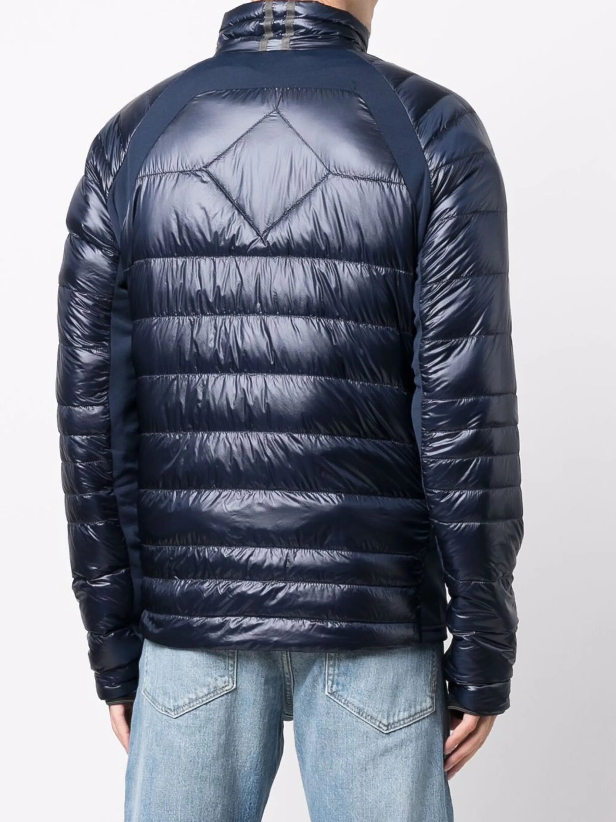 Blue Quilted Zip Fastening Jacket