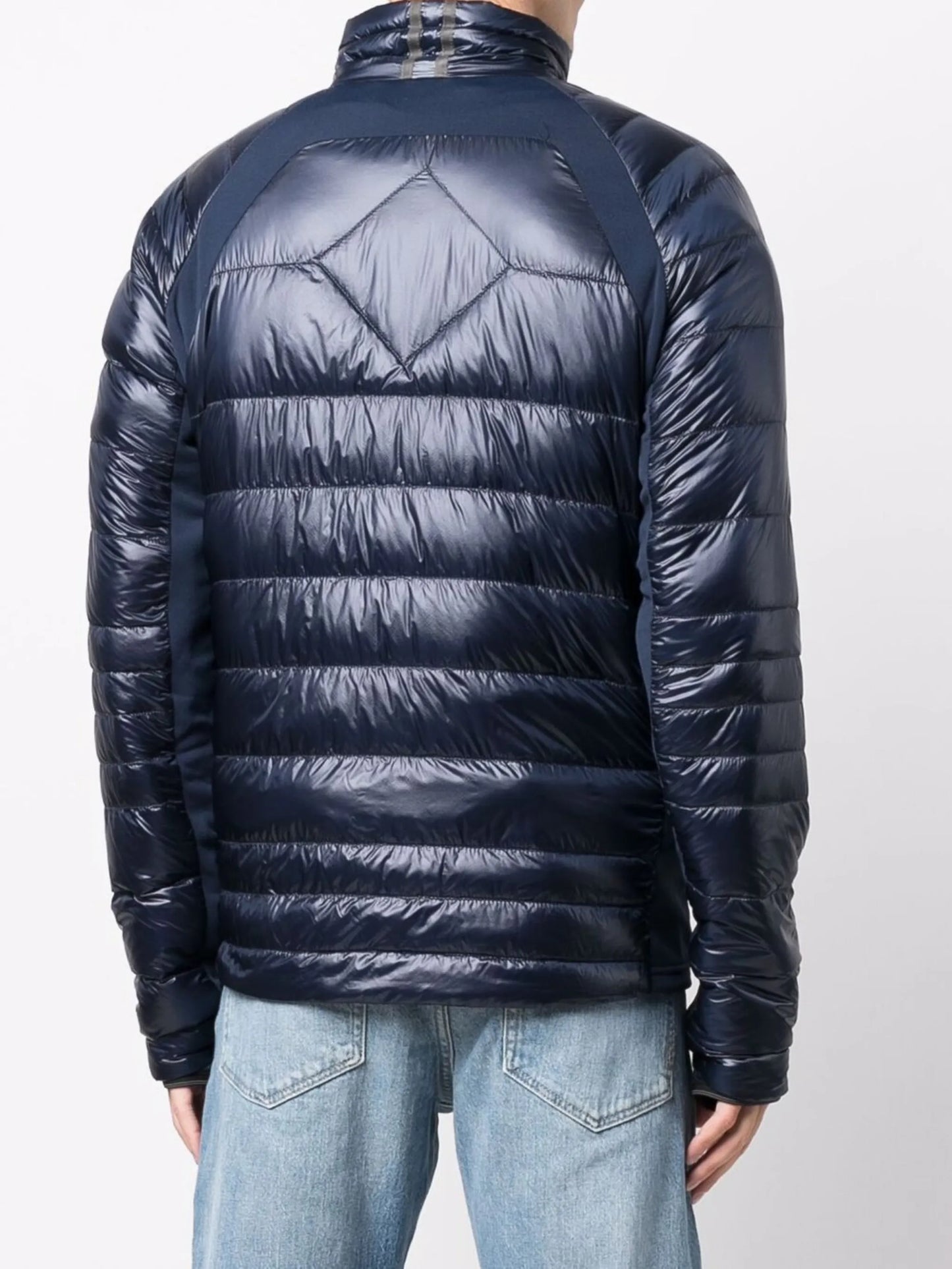 Blue Quilted Zip Fastening Jacket