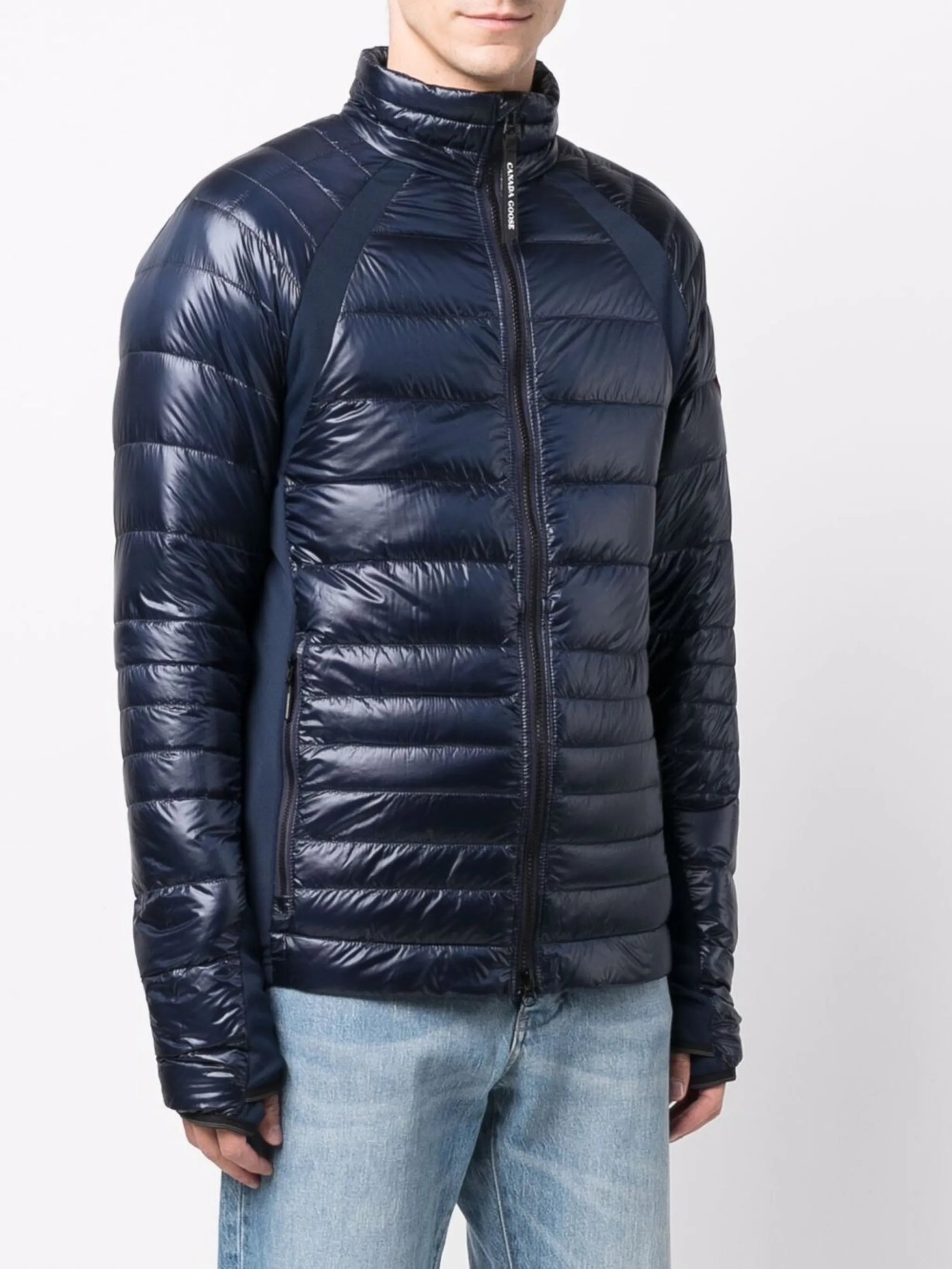 Blue Quilted Zip Fastening Jacket