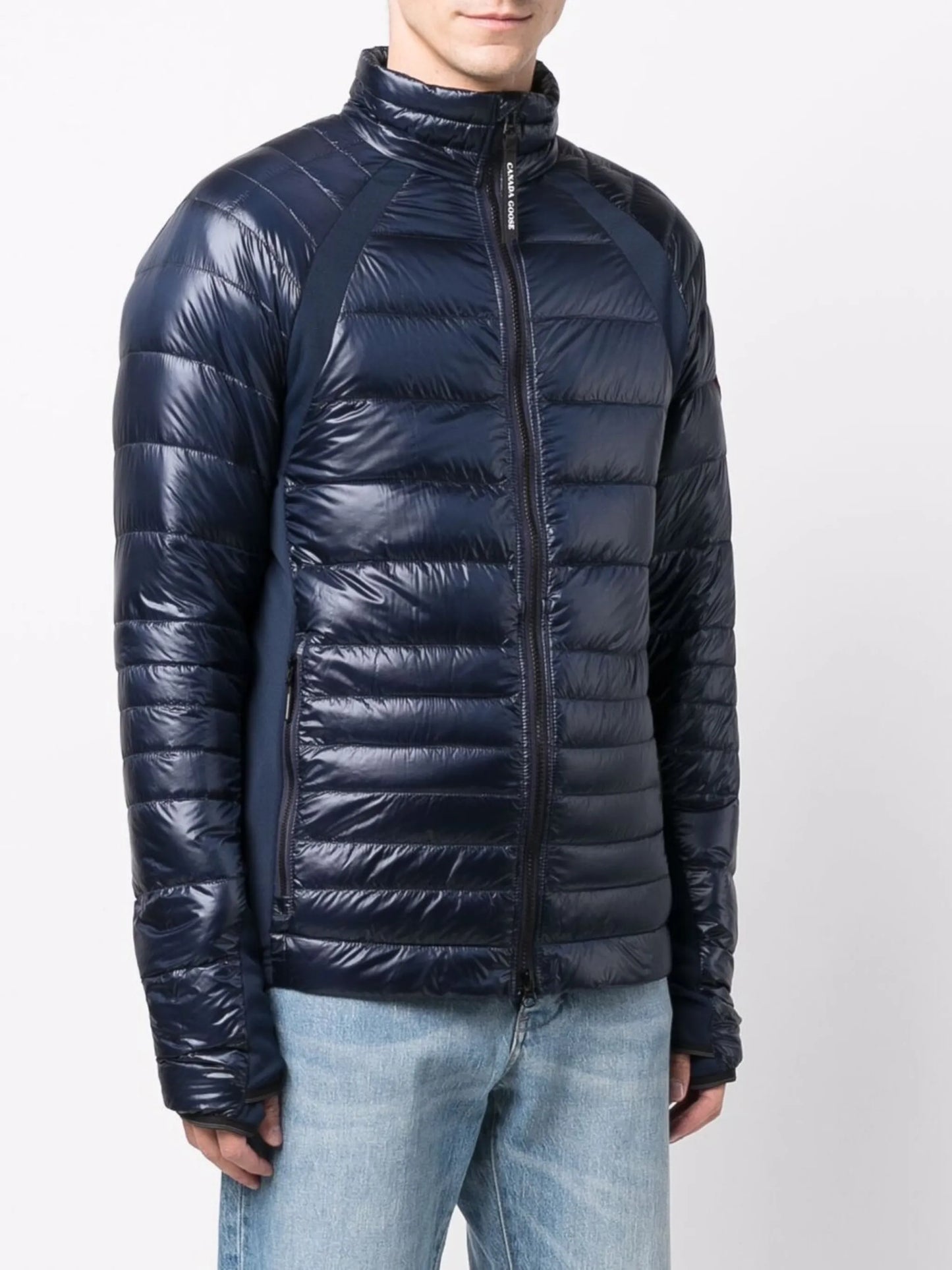 Blue Quilted Zip Fastening Jacket