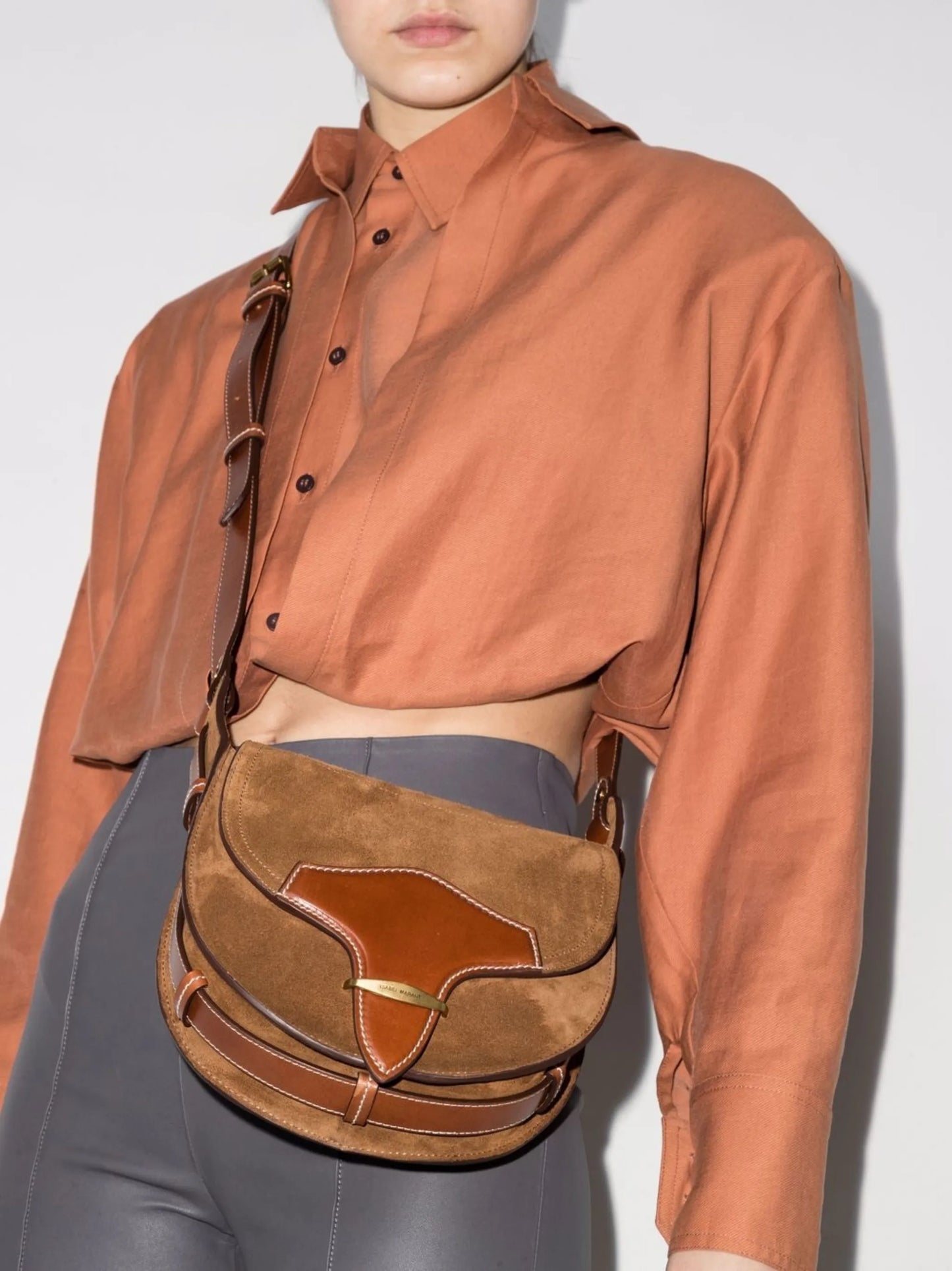 Botsy suede satchel bag