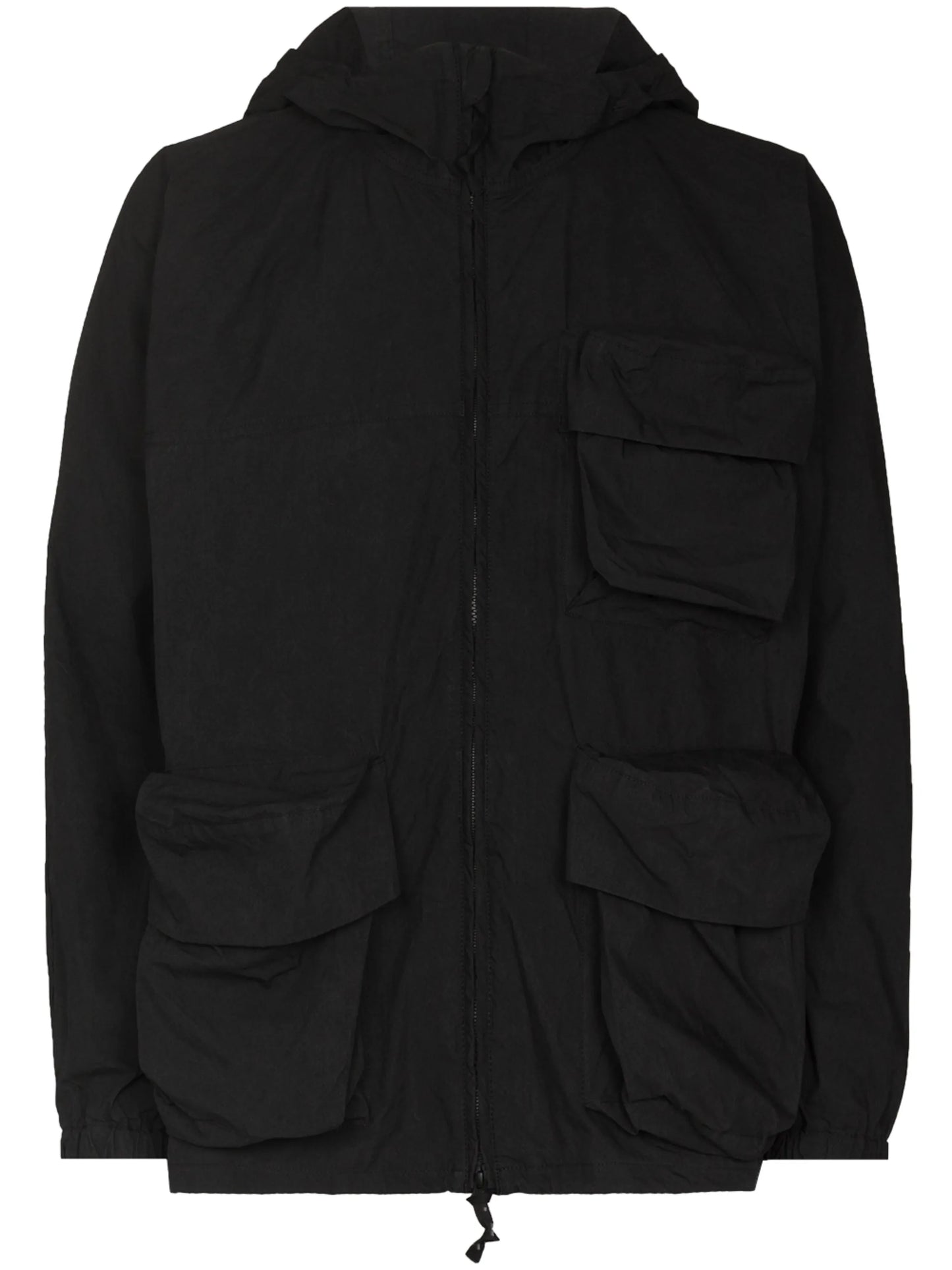Indigo hooded parka coat