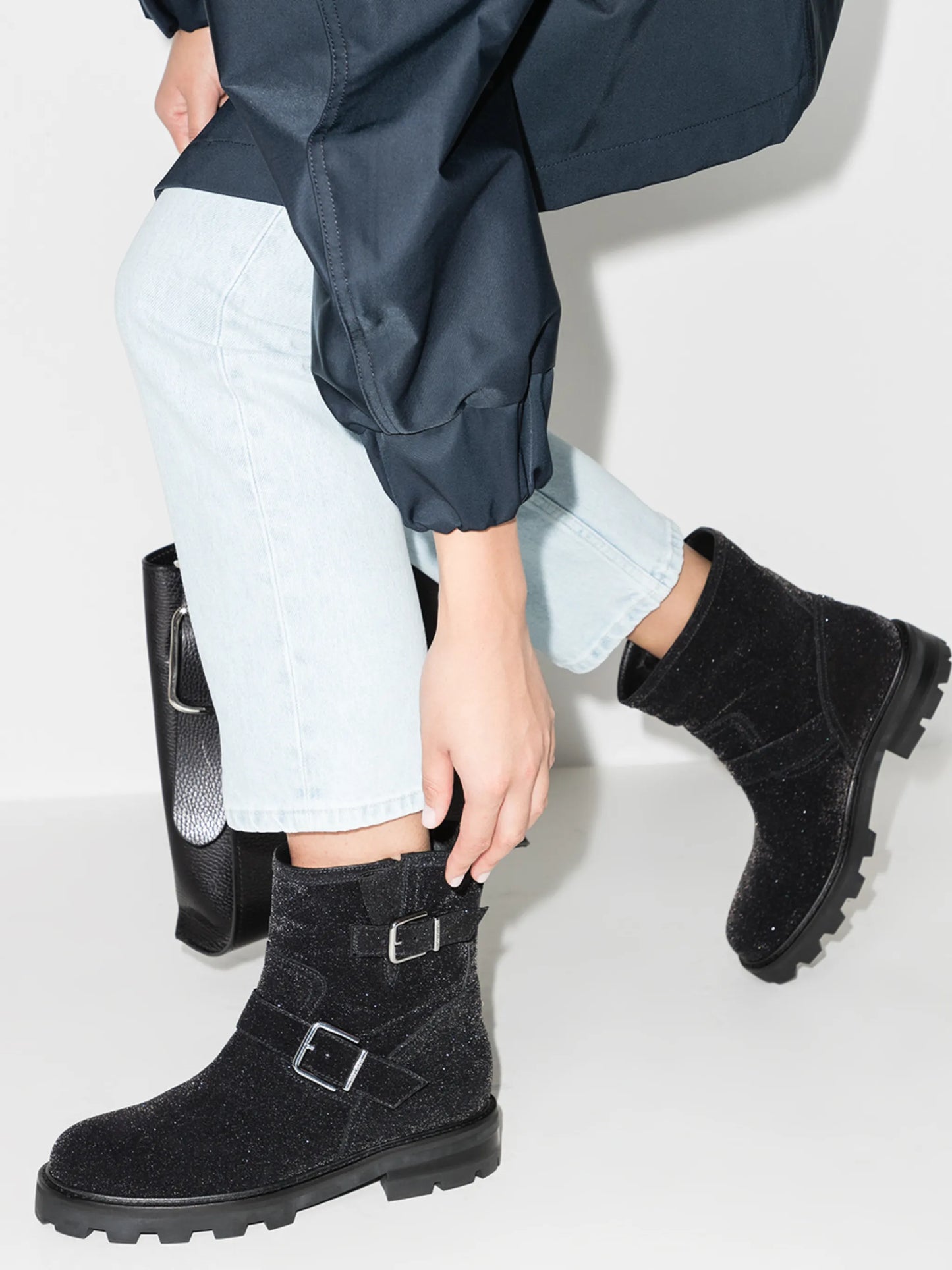 Youth II glitter-effect ankle boots