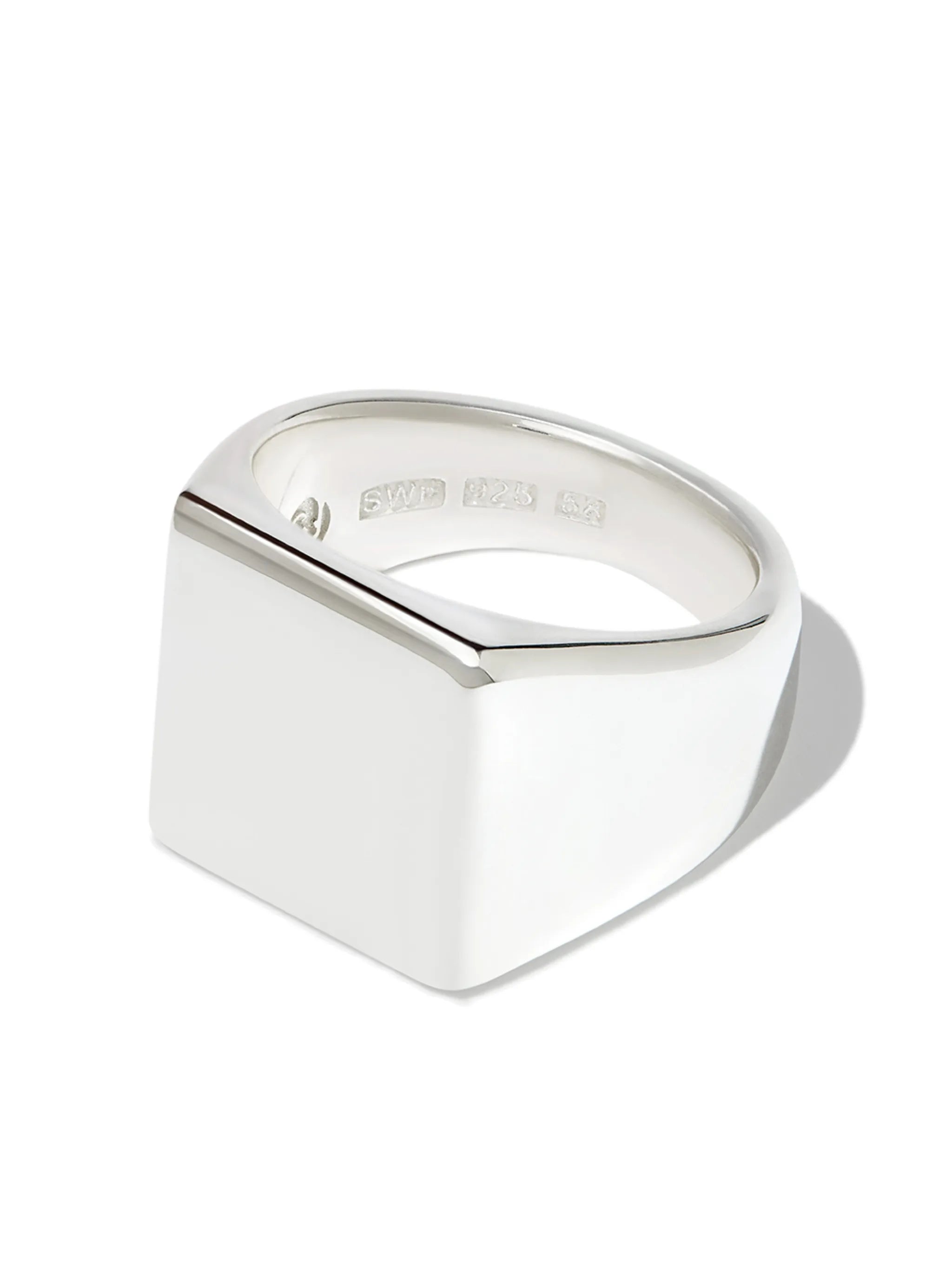 polished Platform finger ring