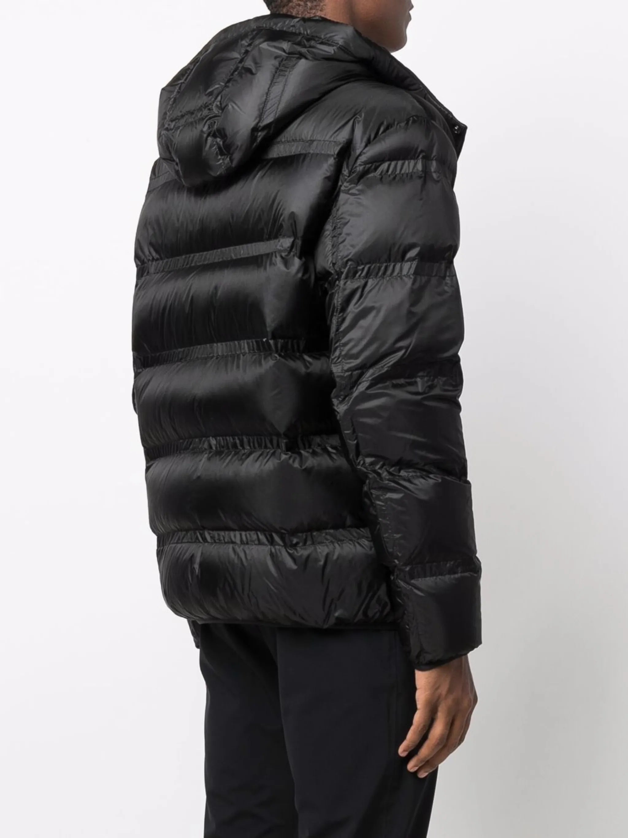 logo-patch feather-down puffer jacket