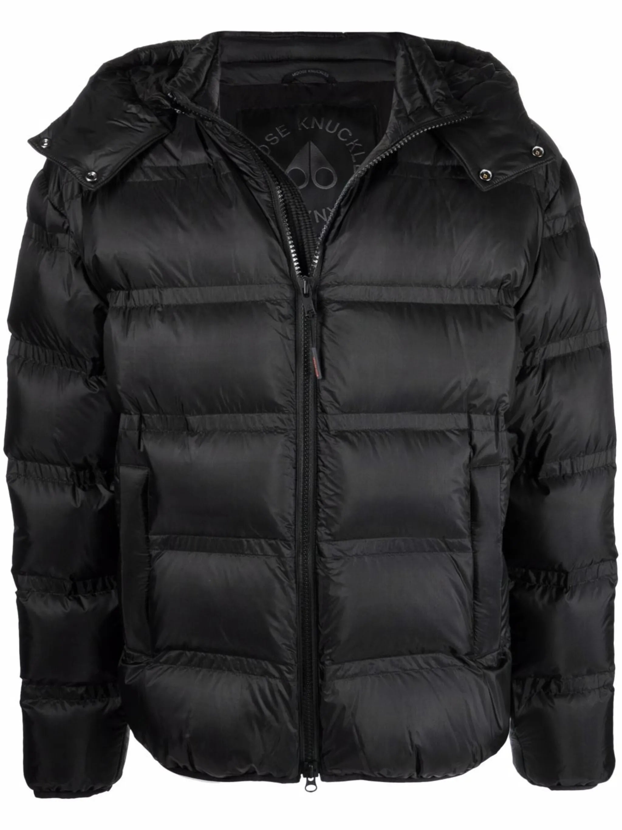 logo-patch feather-down puffer jacket