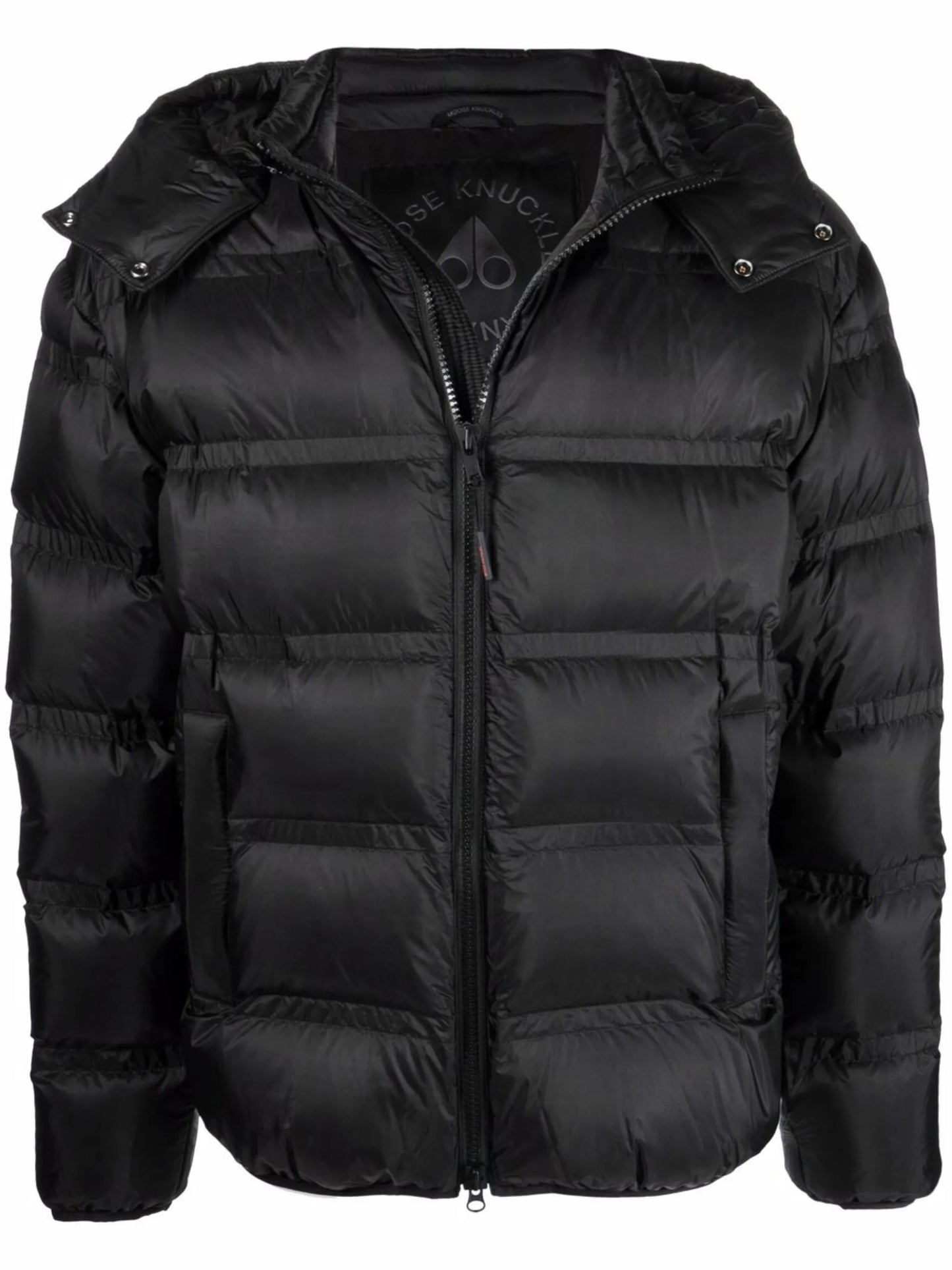 logo-patch feather-down puffer jacket