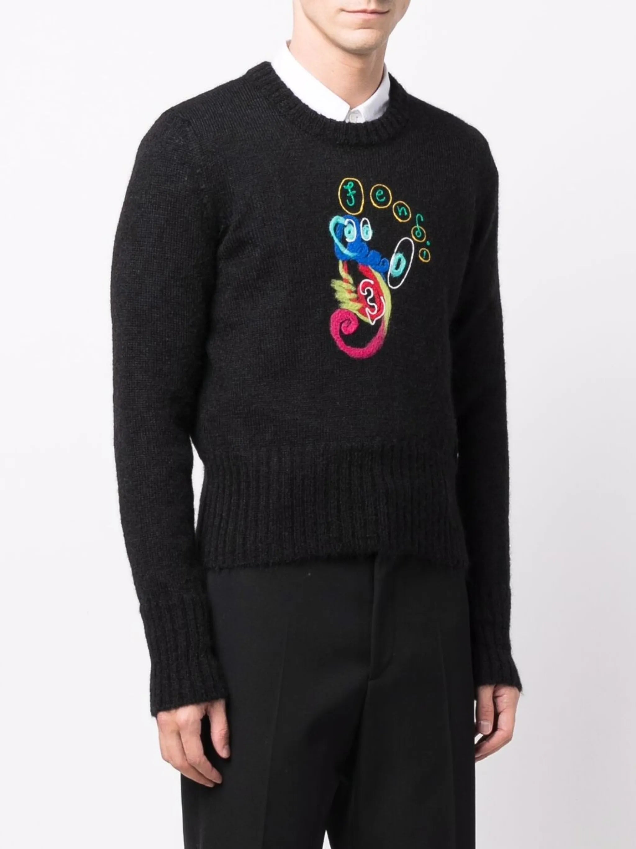 x Noel Fielding abstract-print jumper