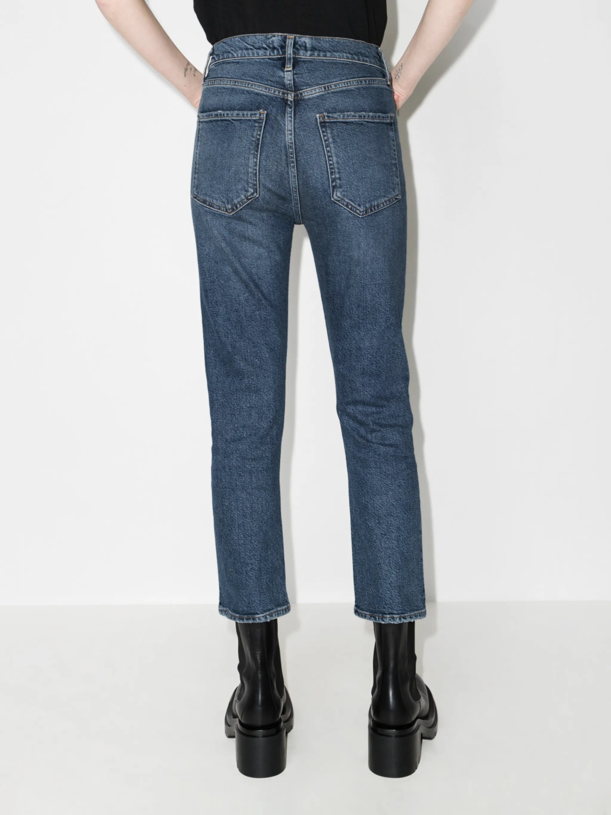 Riley cropped straight-leg jeans