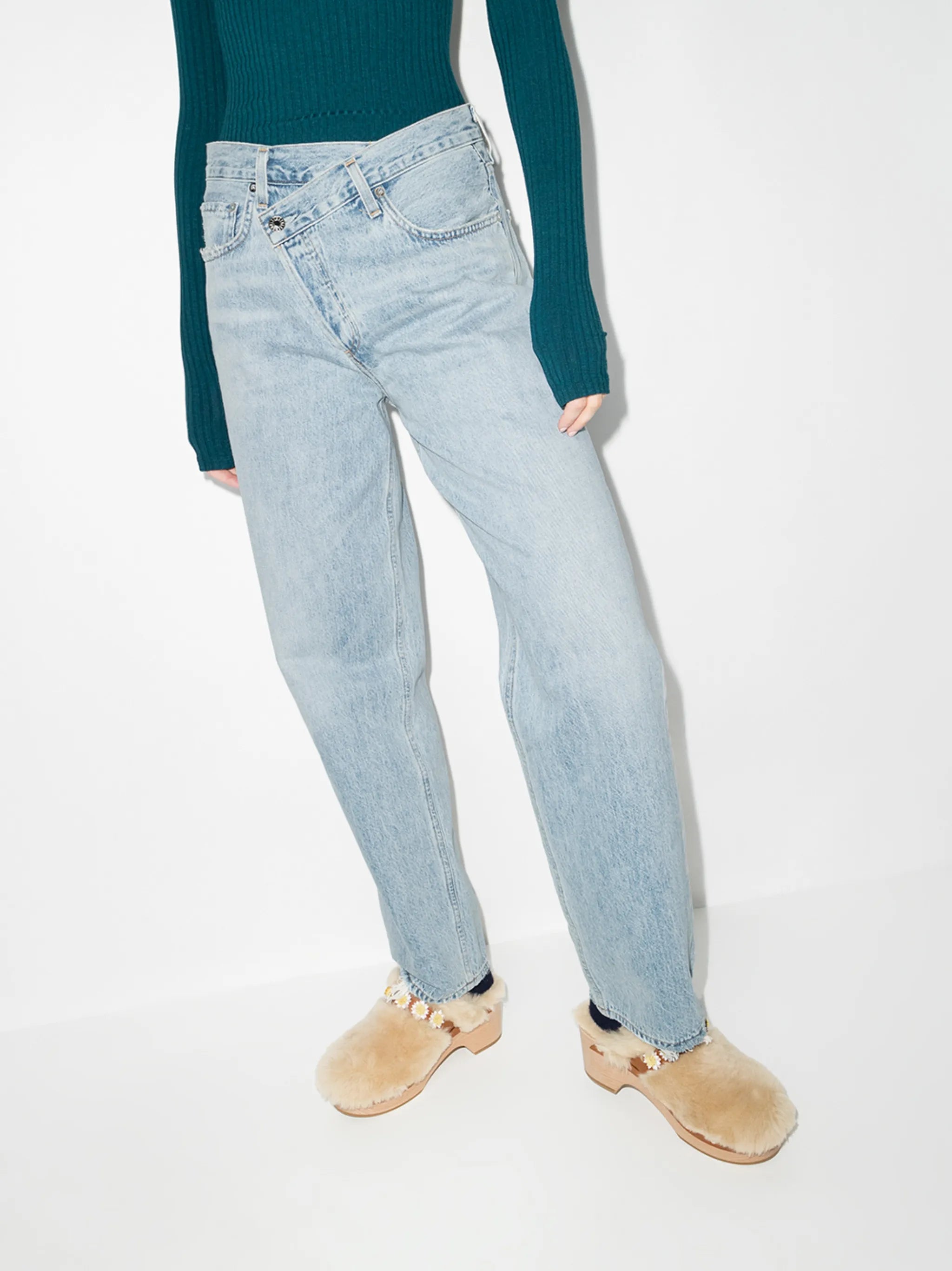 Criss Cross straight-leg jeans
