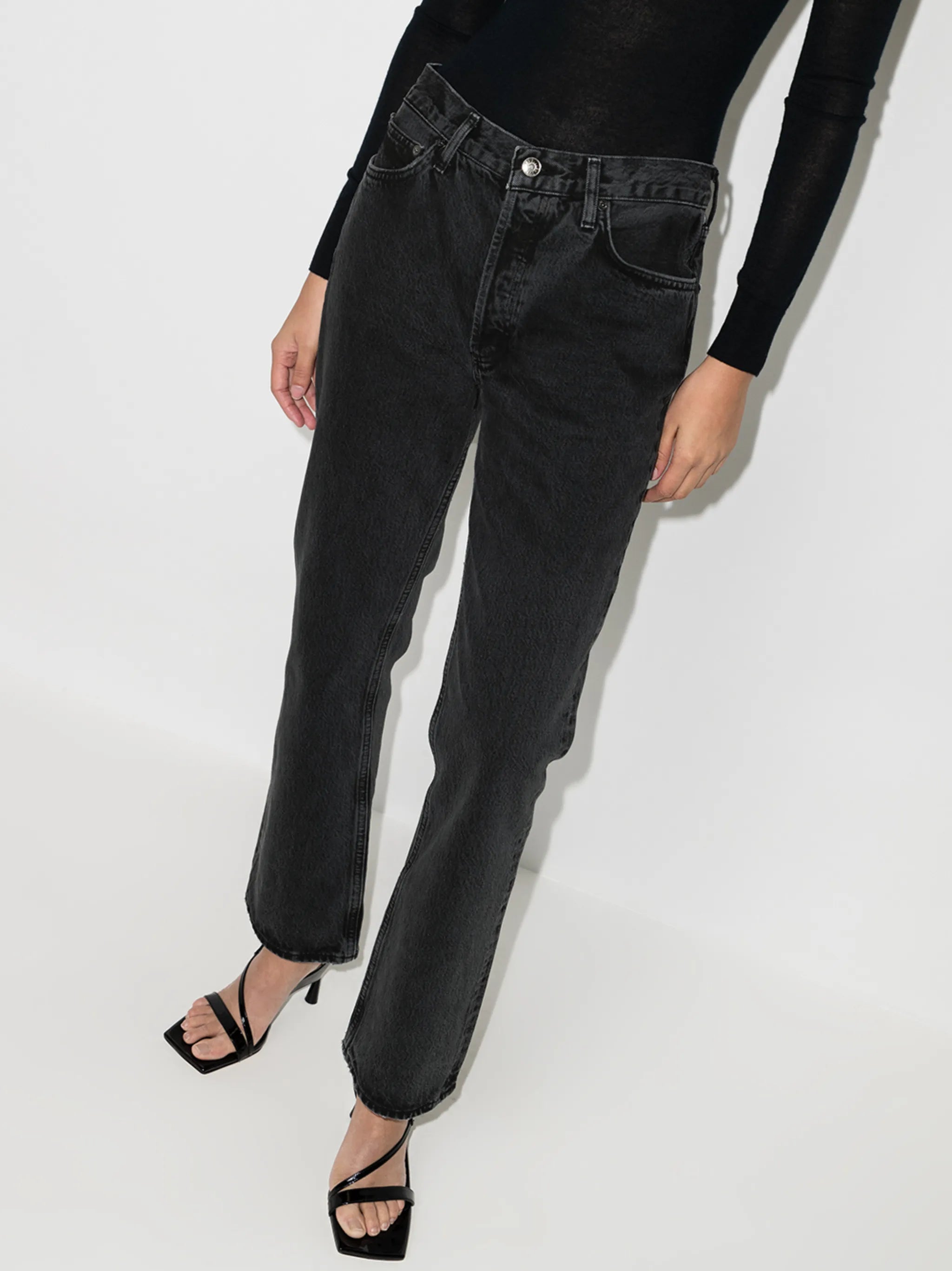mid-rise bootcut jeans