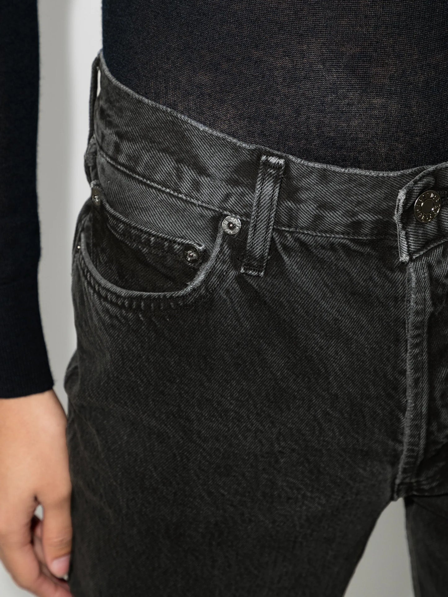 mid-rise bootcut jeans