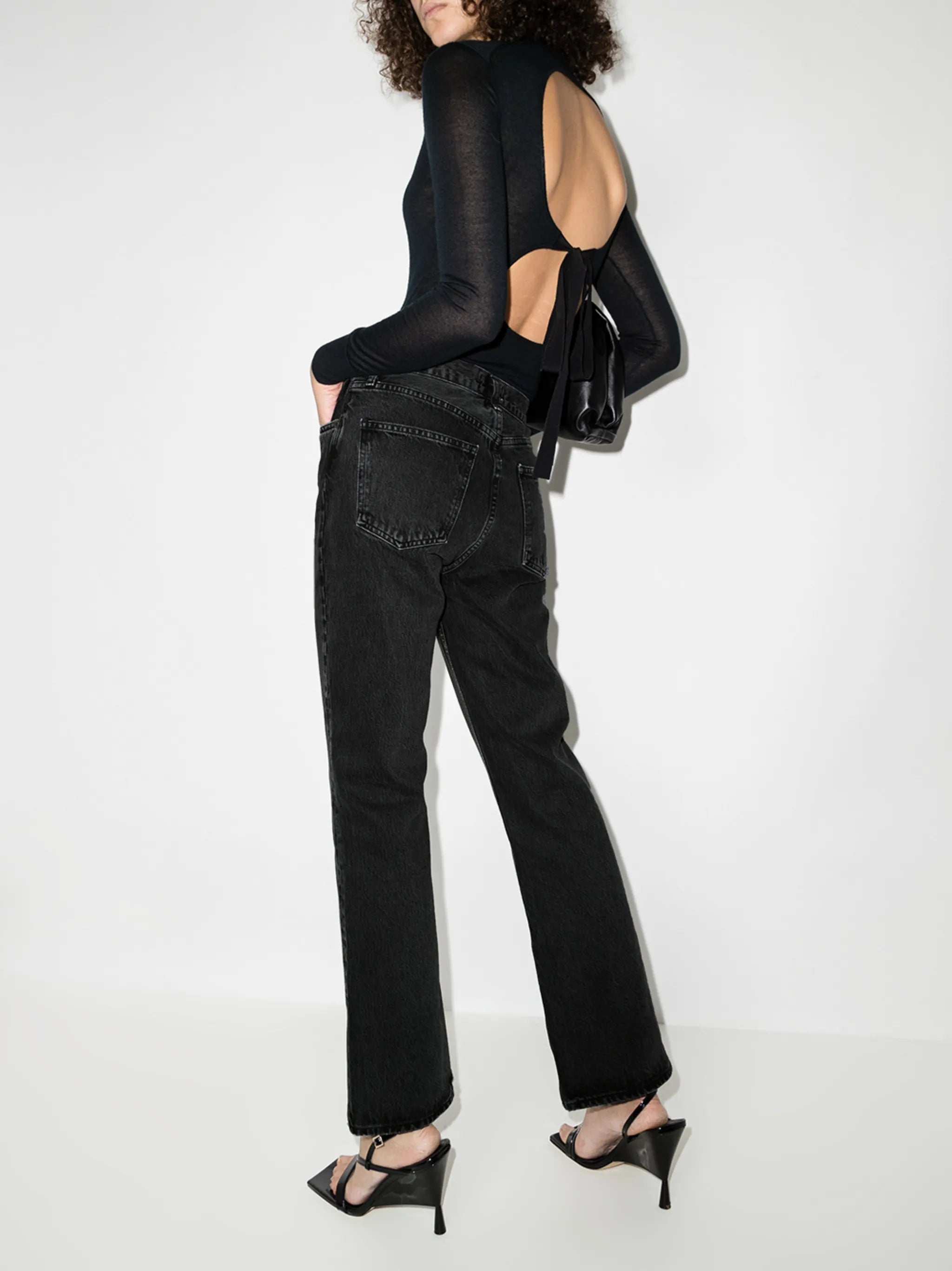 mid-rise bootcut jeans