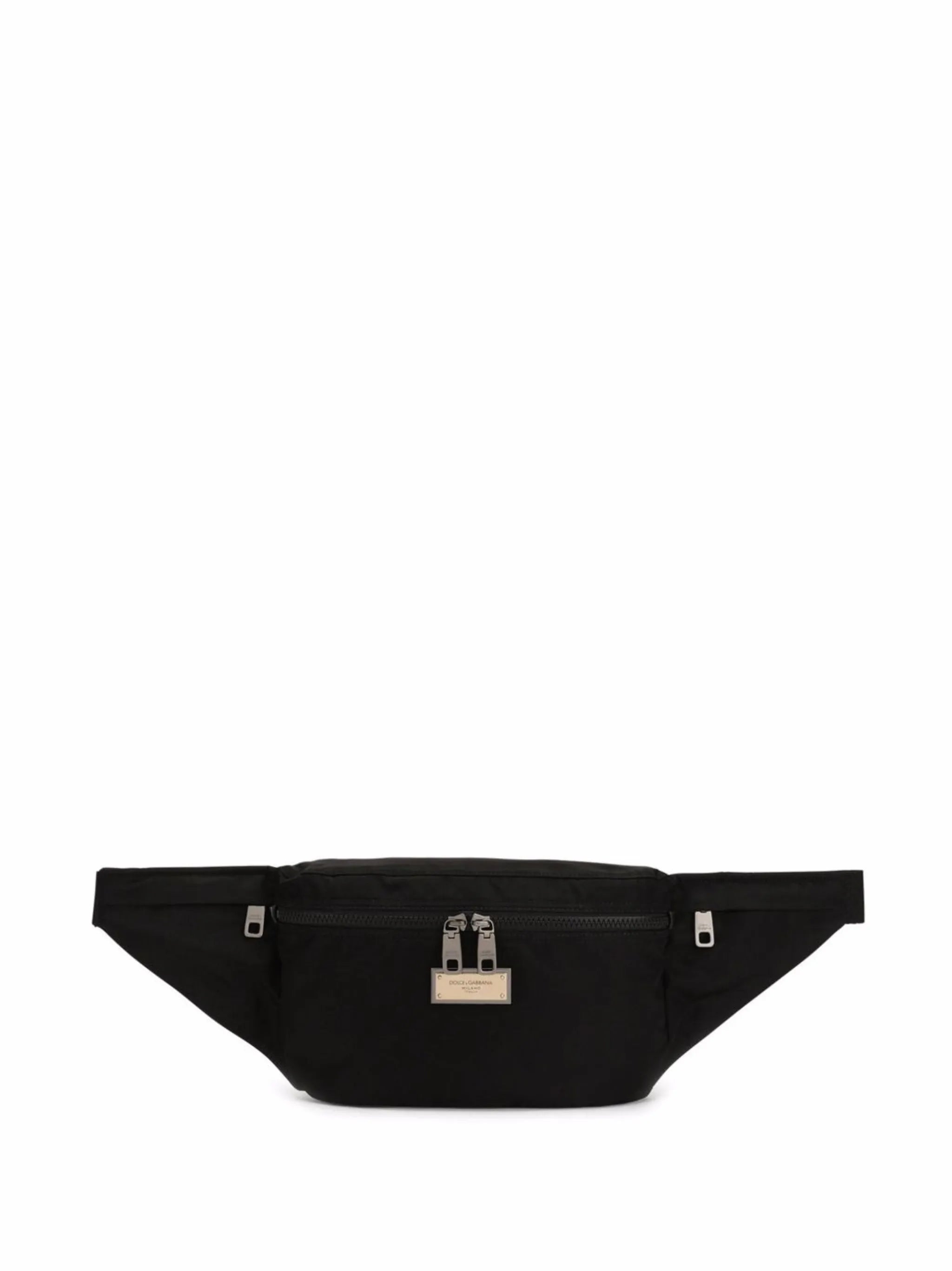 logo-plaque belt bag