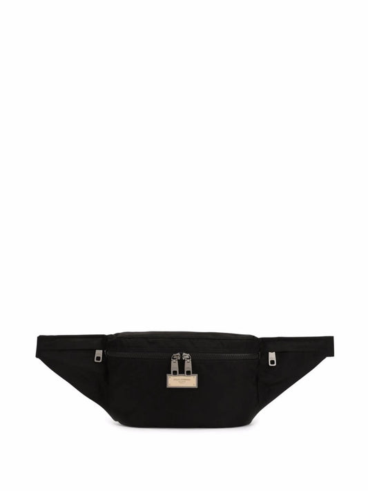 logo-plaque belt bag