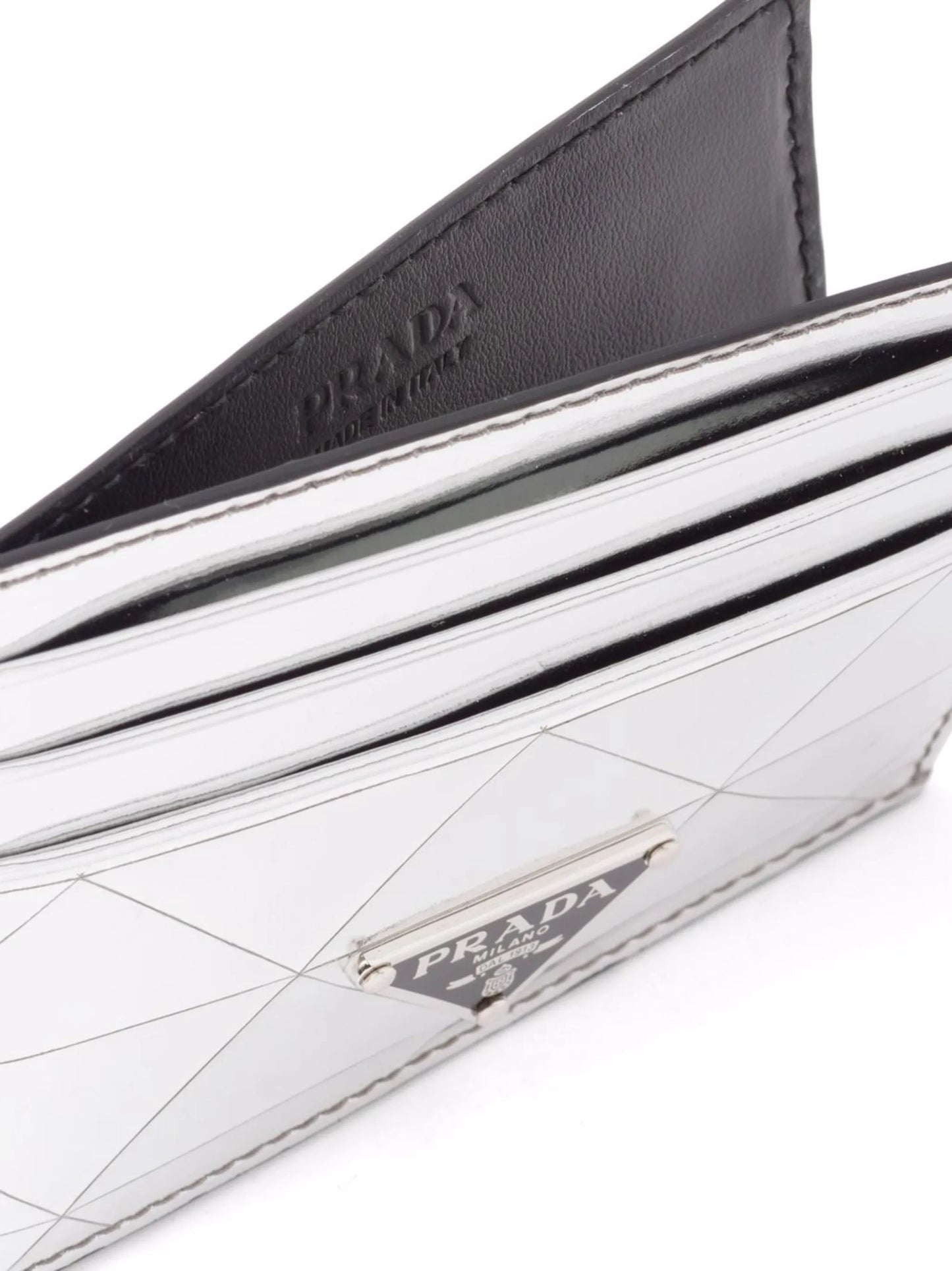 metallic leather cardholder