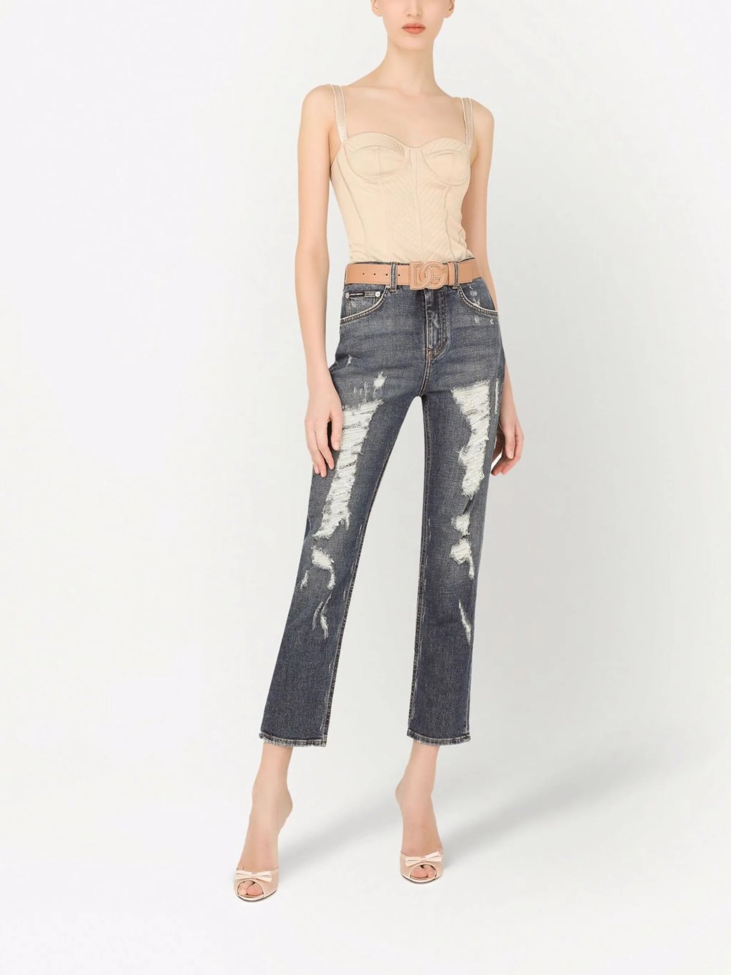 distressed boyfriend jeans
