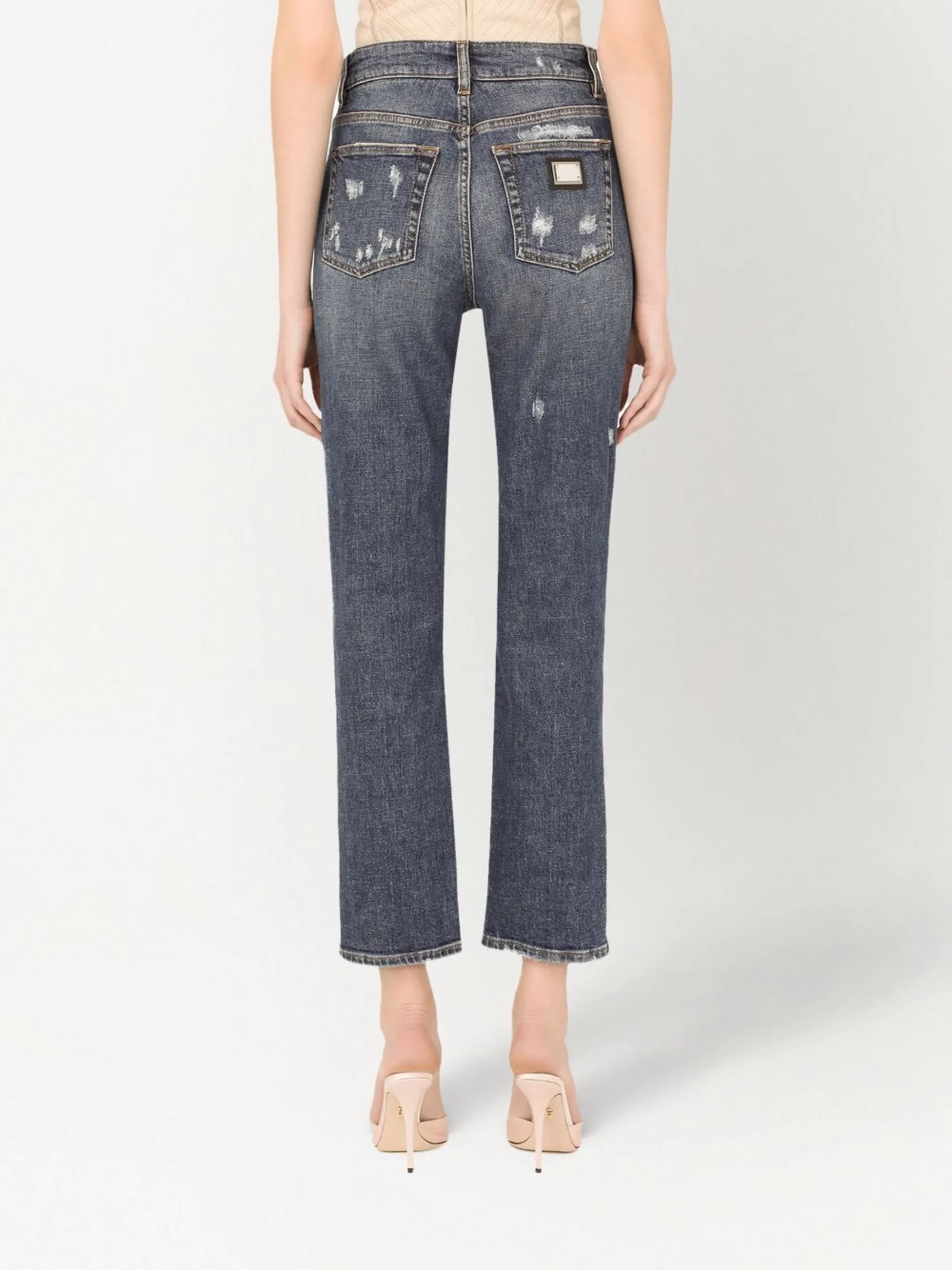 distressed boyfriend jeans