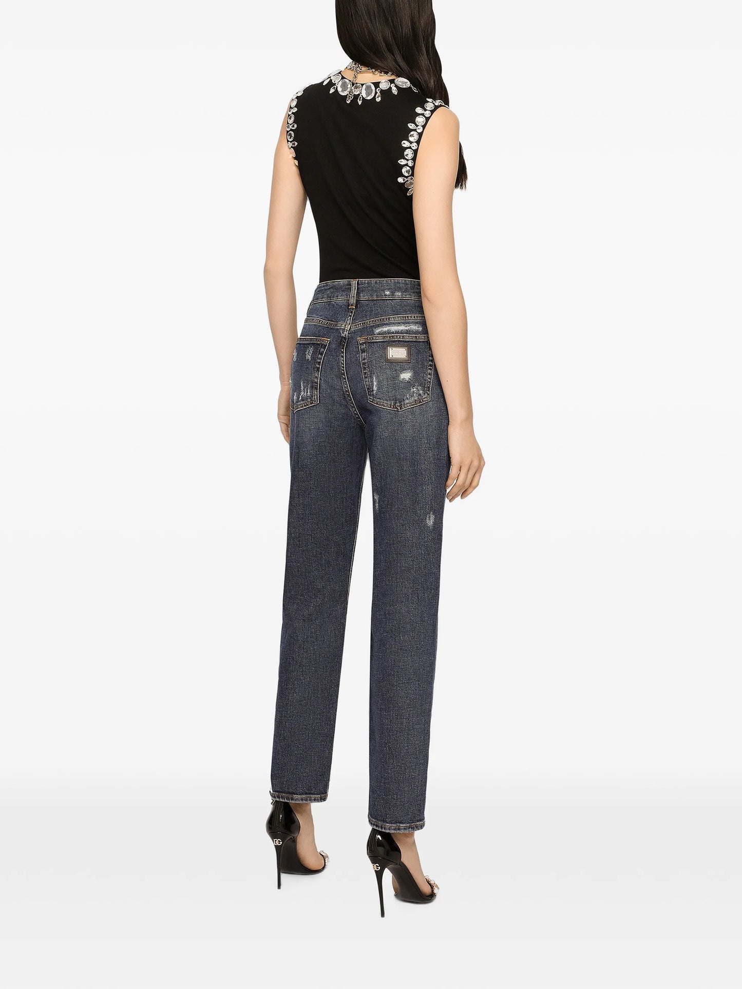 distressed boyfriend jeans