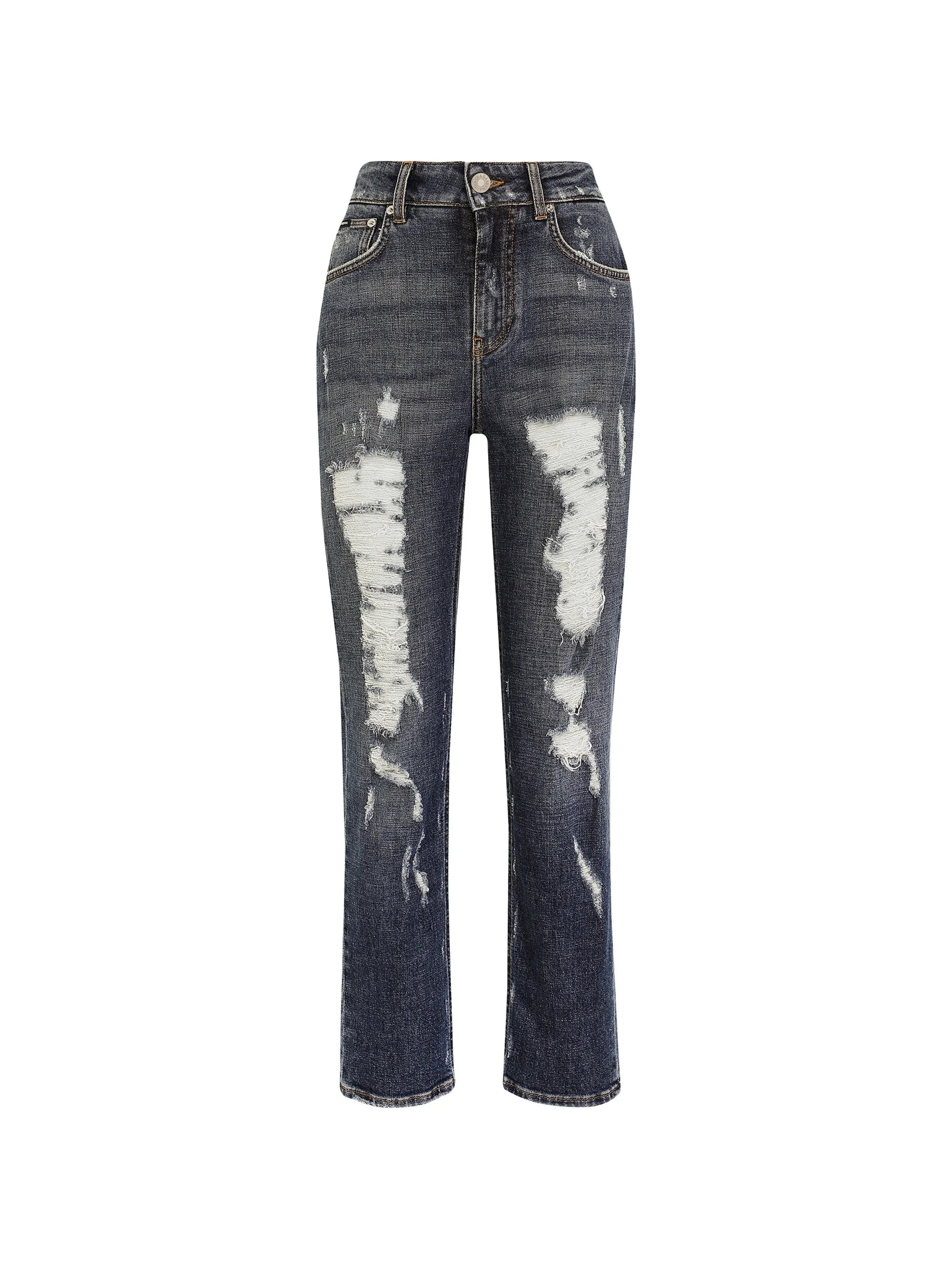 distressed boyfriend jeans