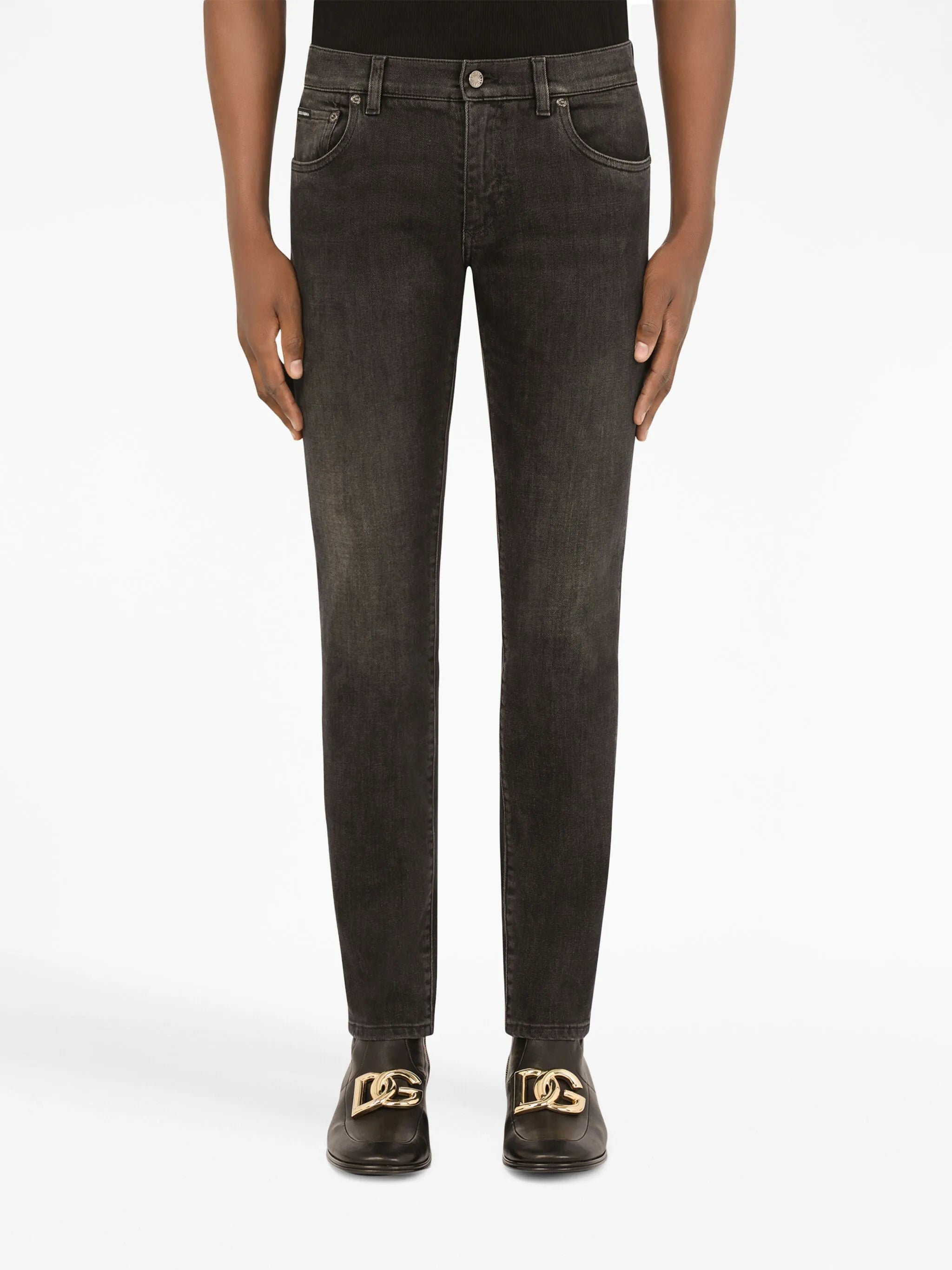 logo-tag skinny jeans