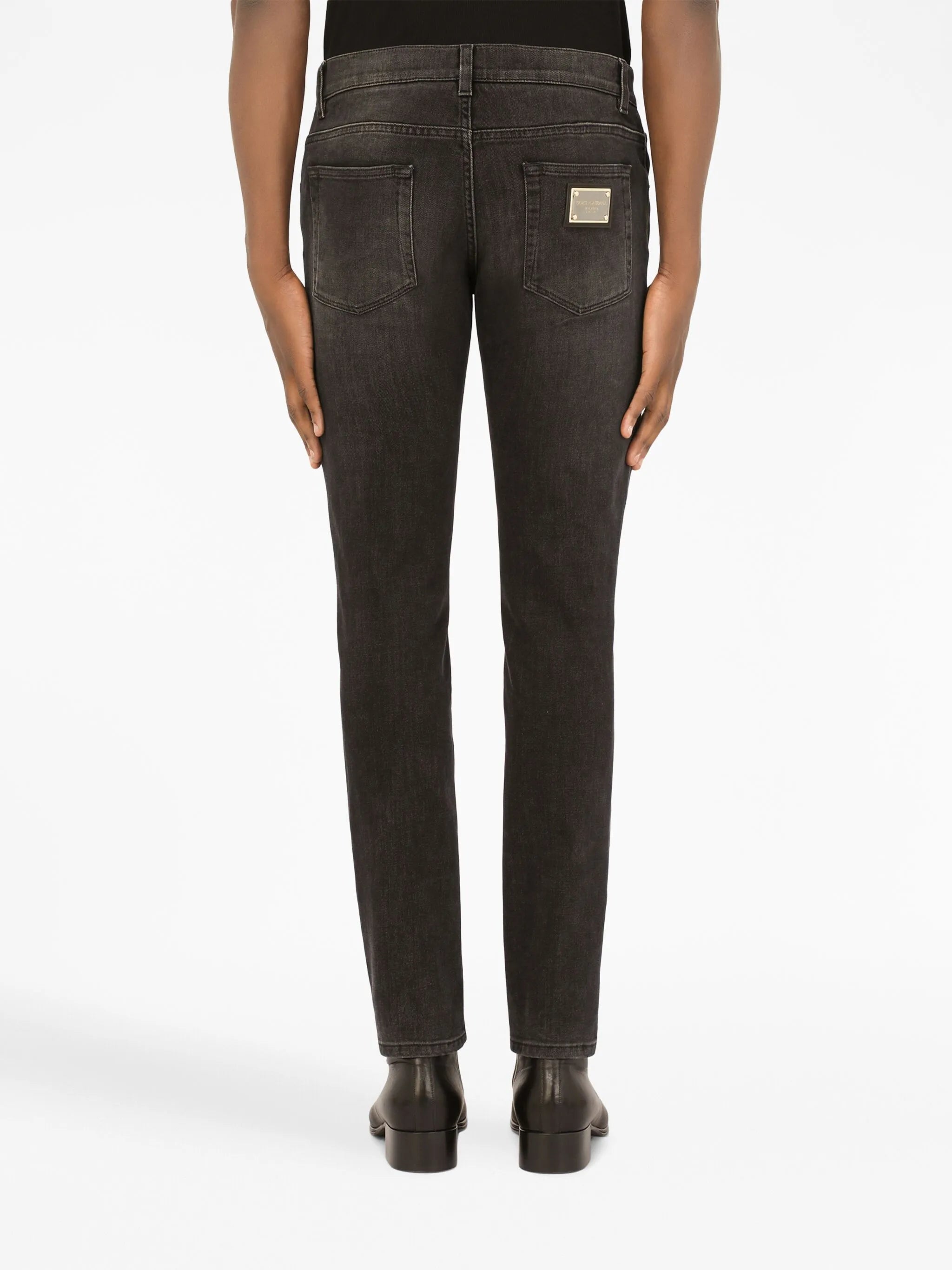 logo-tag skinny jeans