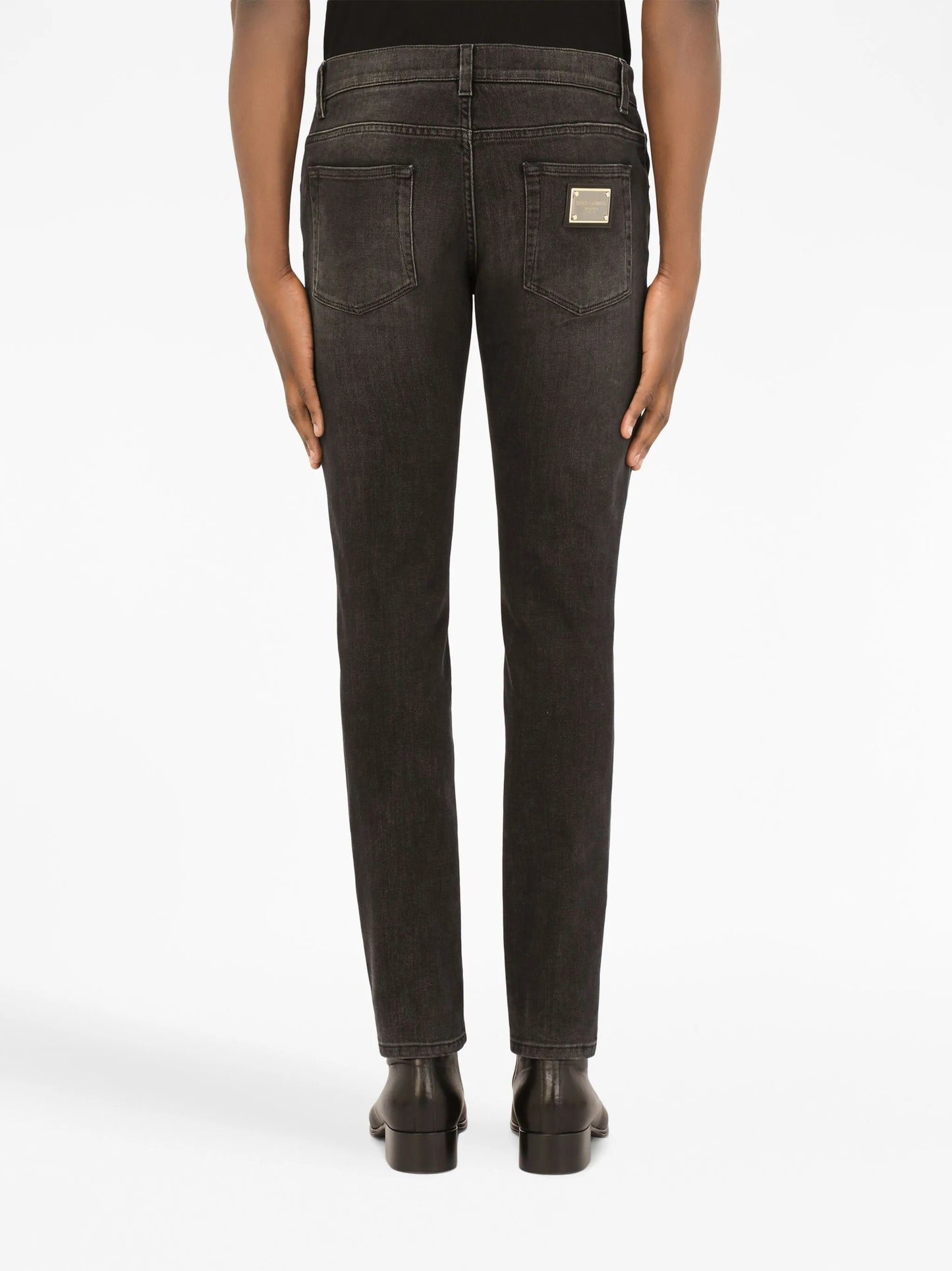logo-tag skinny jeans