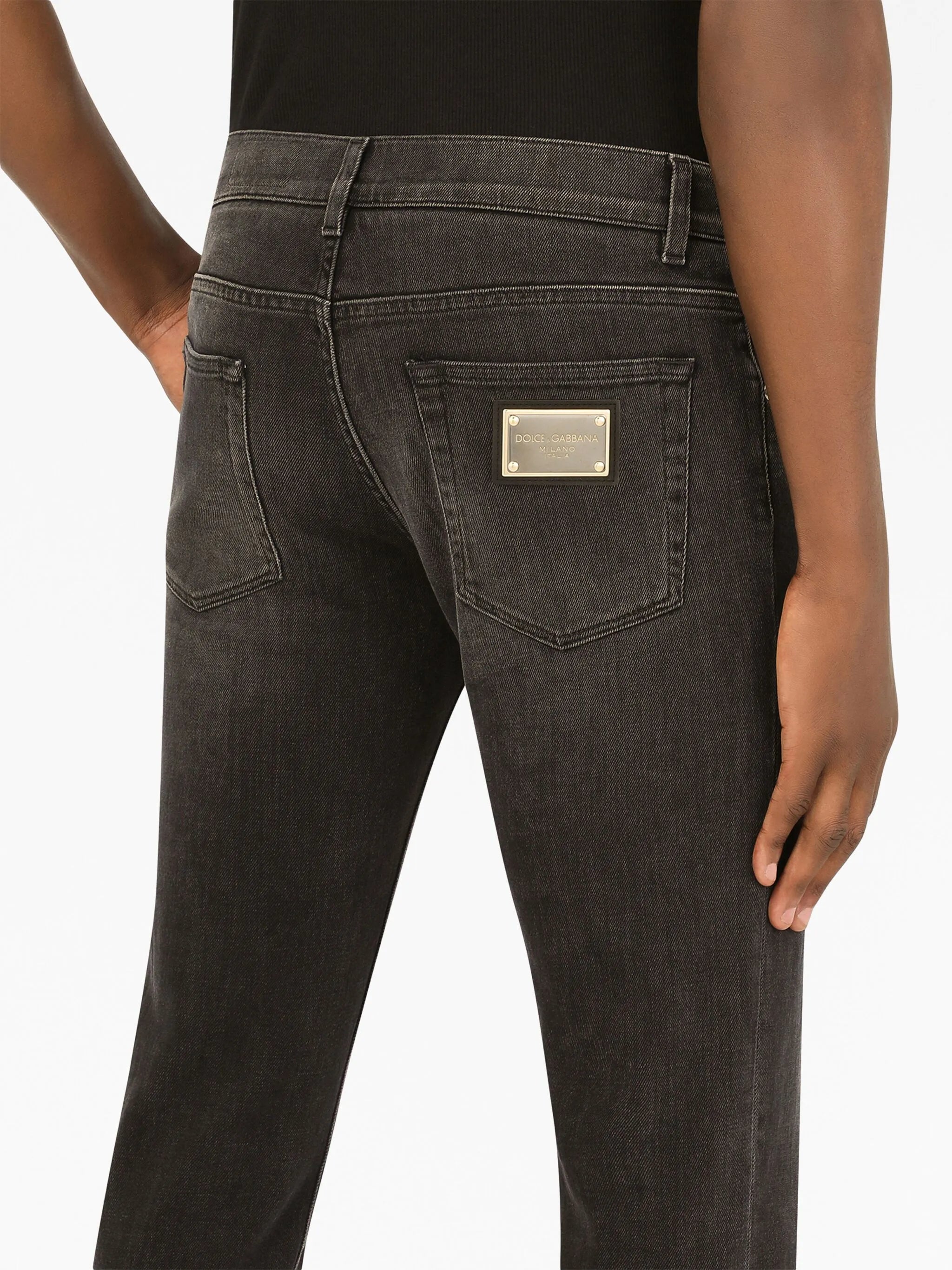 logo-tag skinny jeans