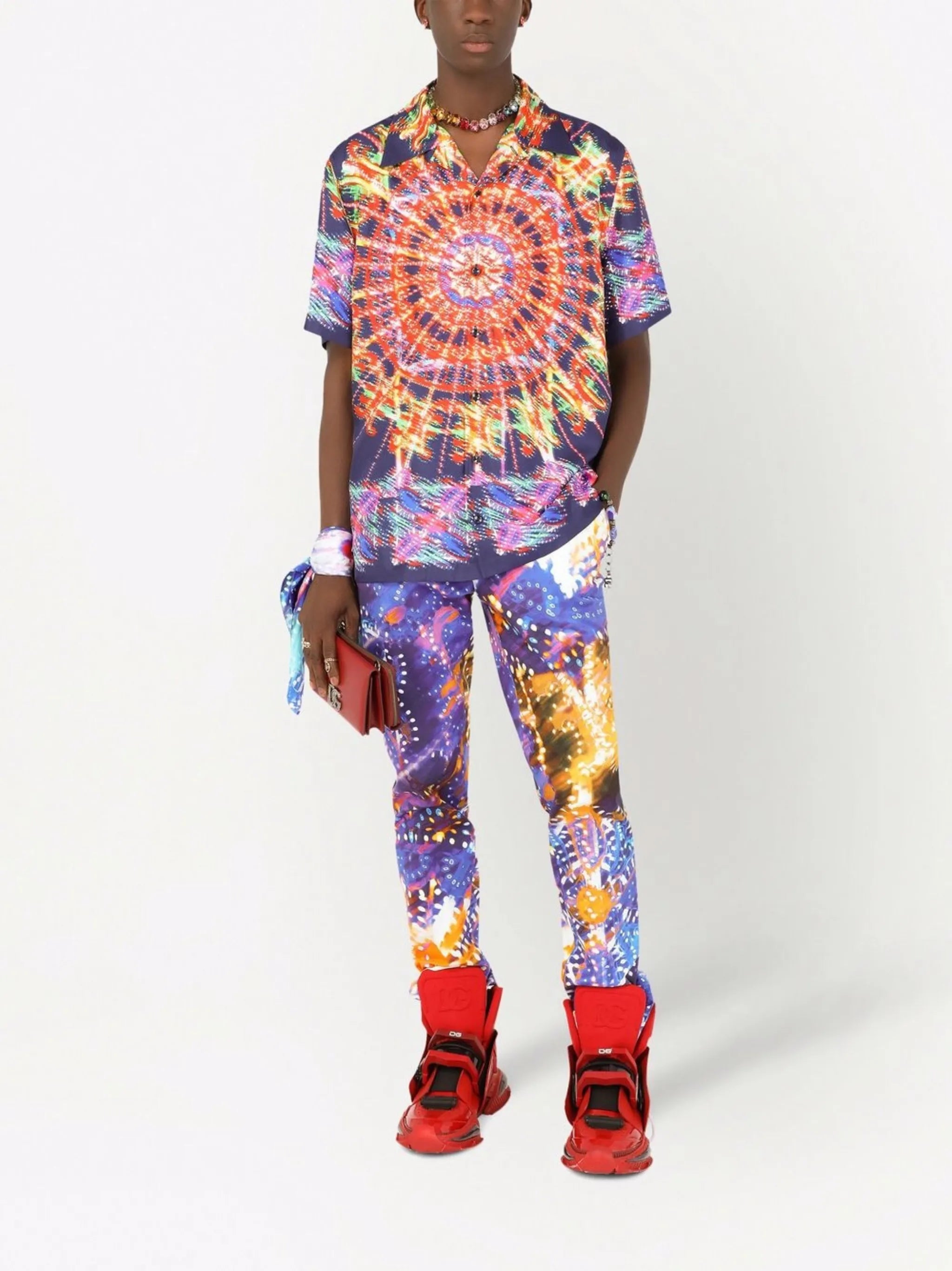 kaleidoscope print short-sleeve shirt