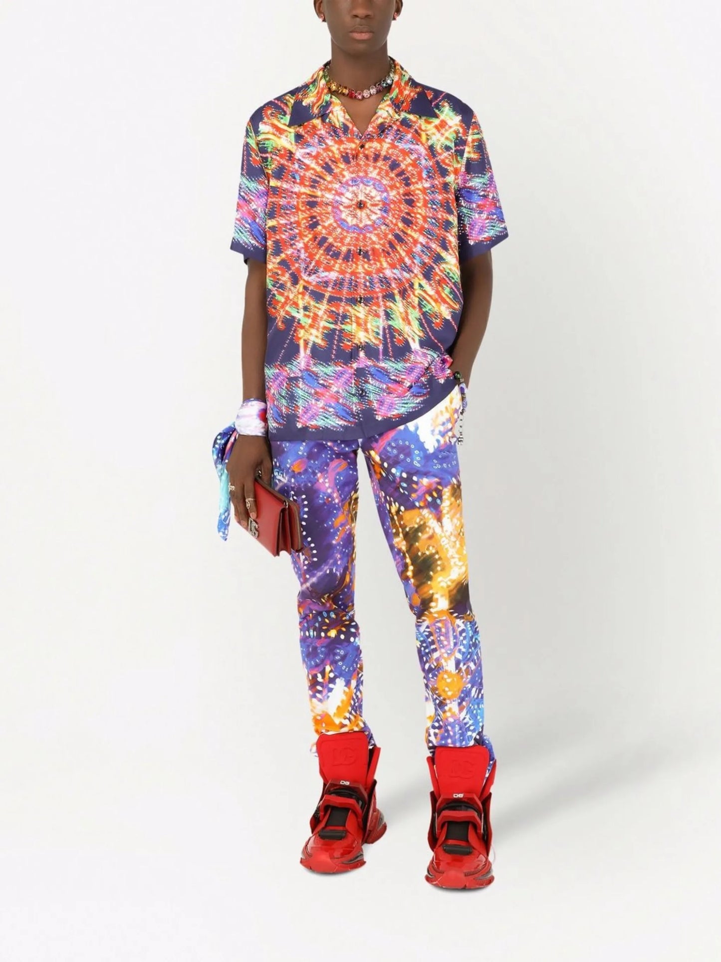 kaleidoscope print short-sleeve shirt
