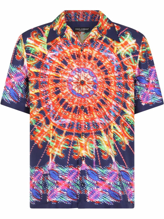 kaleidoscope print short-sleeve shirt