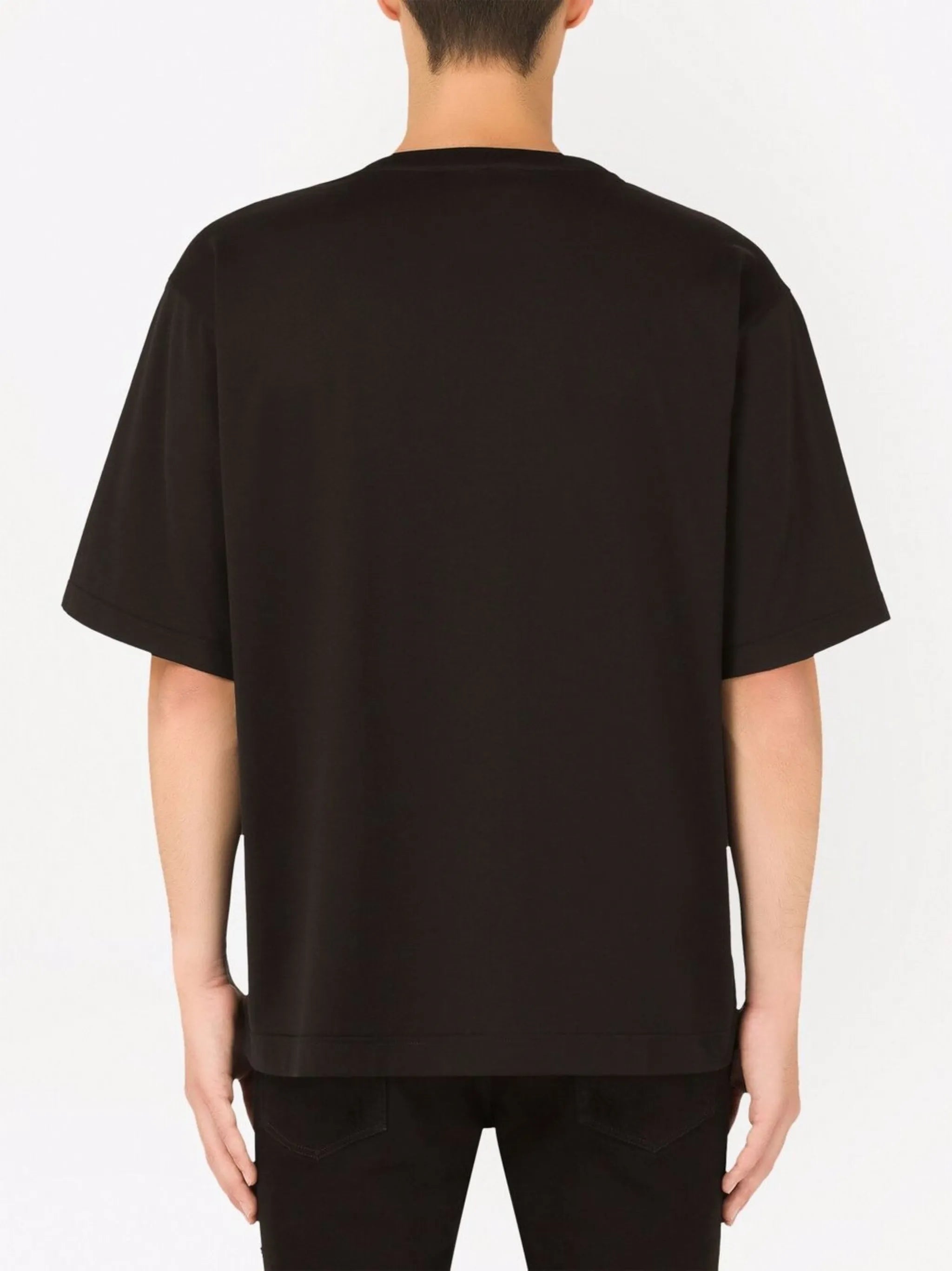 logo-embroidered cotton T-shirt