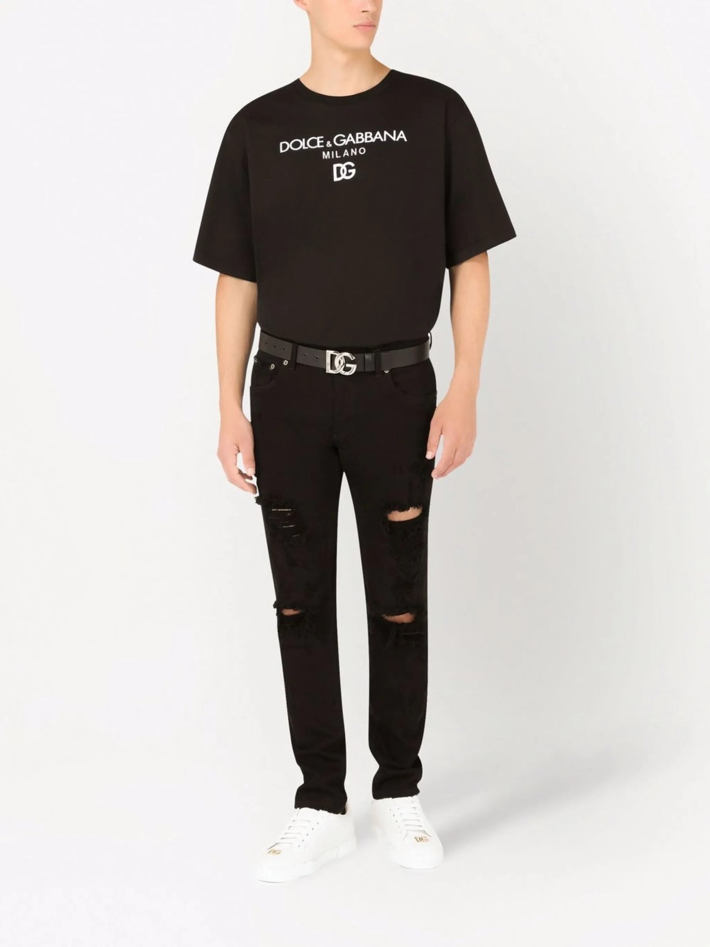 logo-embroidered cotton T-shirt