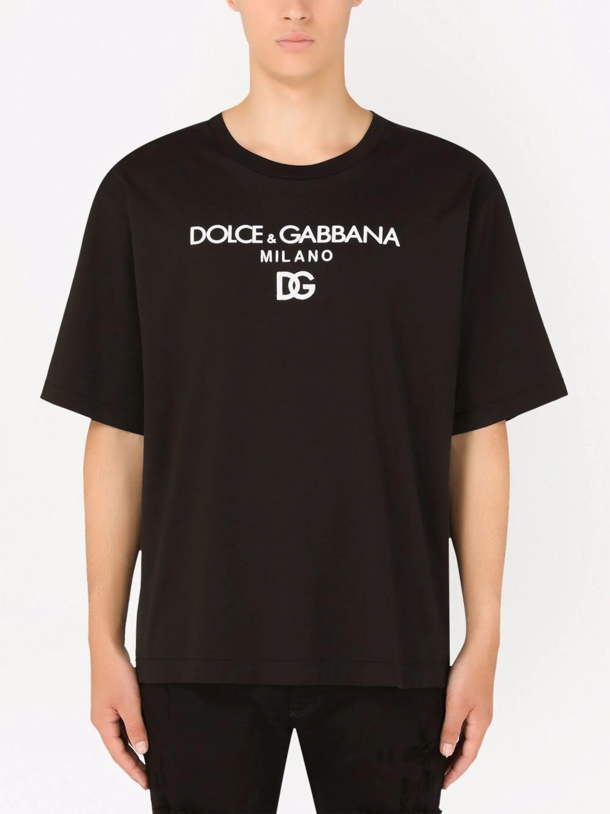 logo-embroidered cotton T-shirt