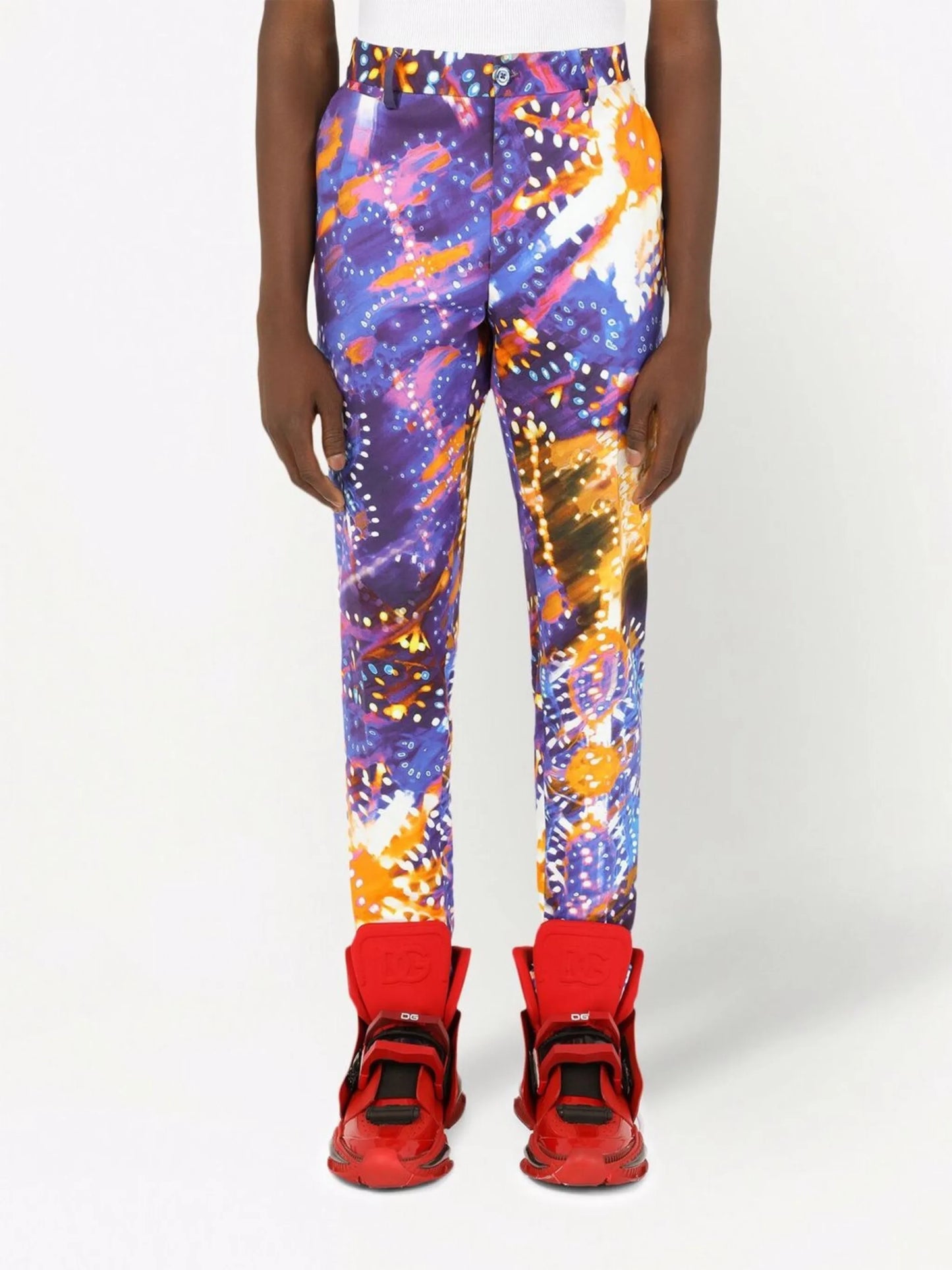 luminaire-print tailored trousers