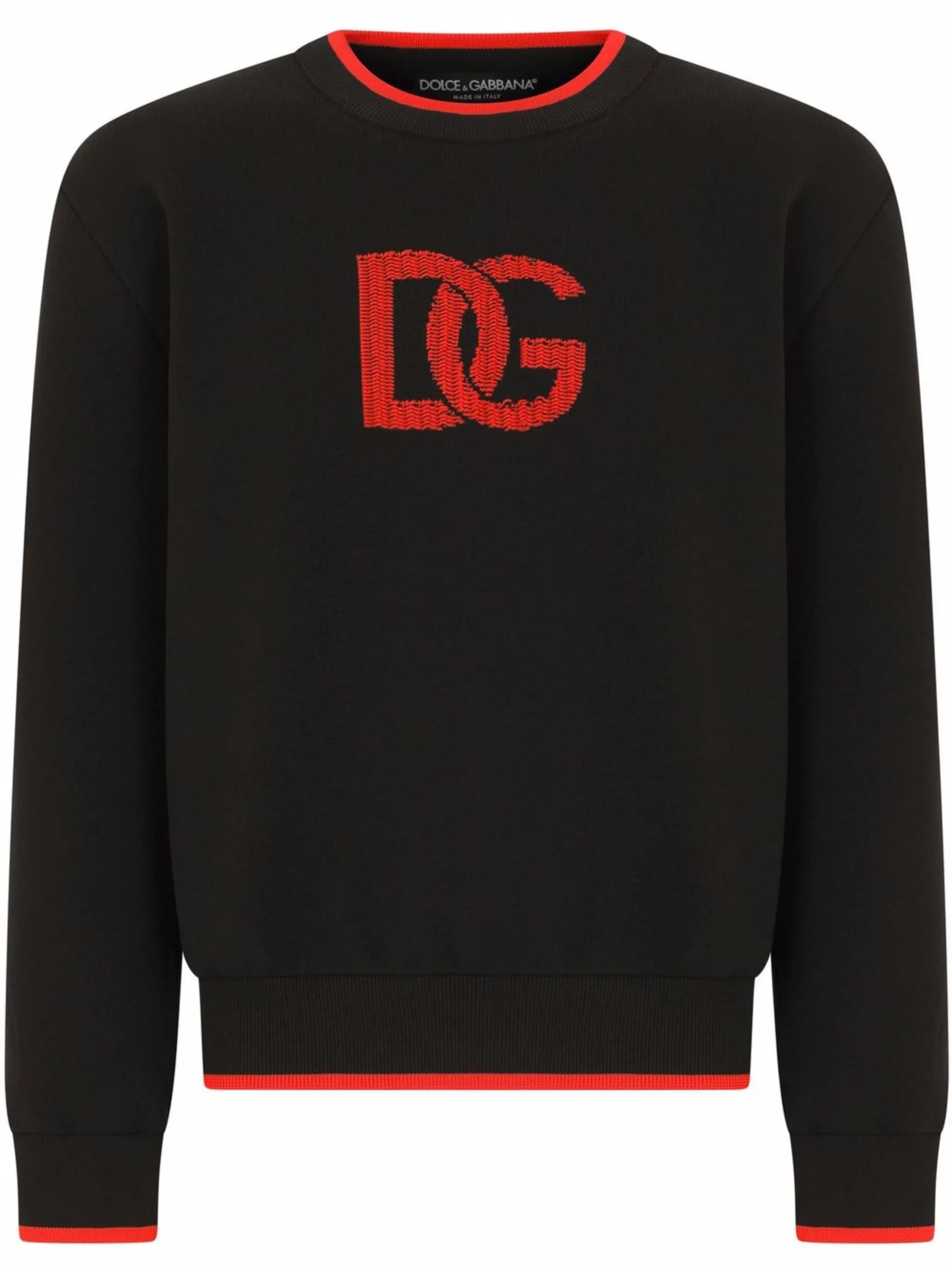 logo-print contrasting-trim jumper