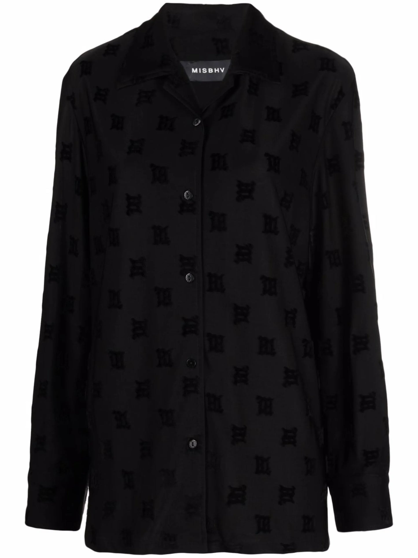 all-over logo print shirt
