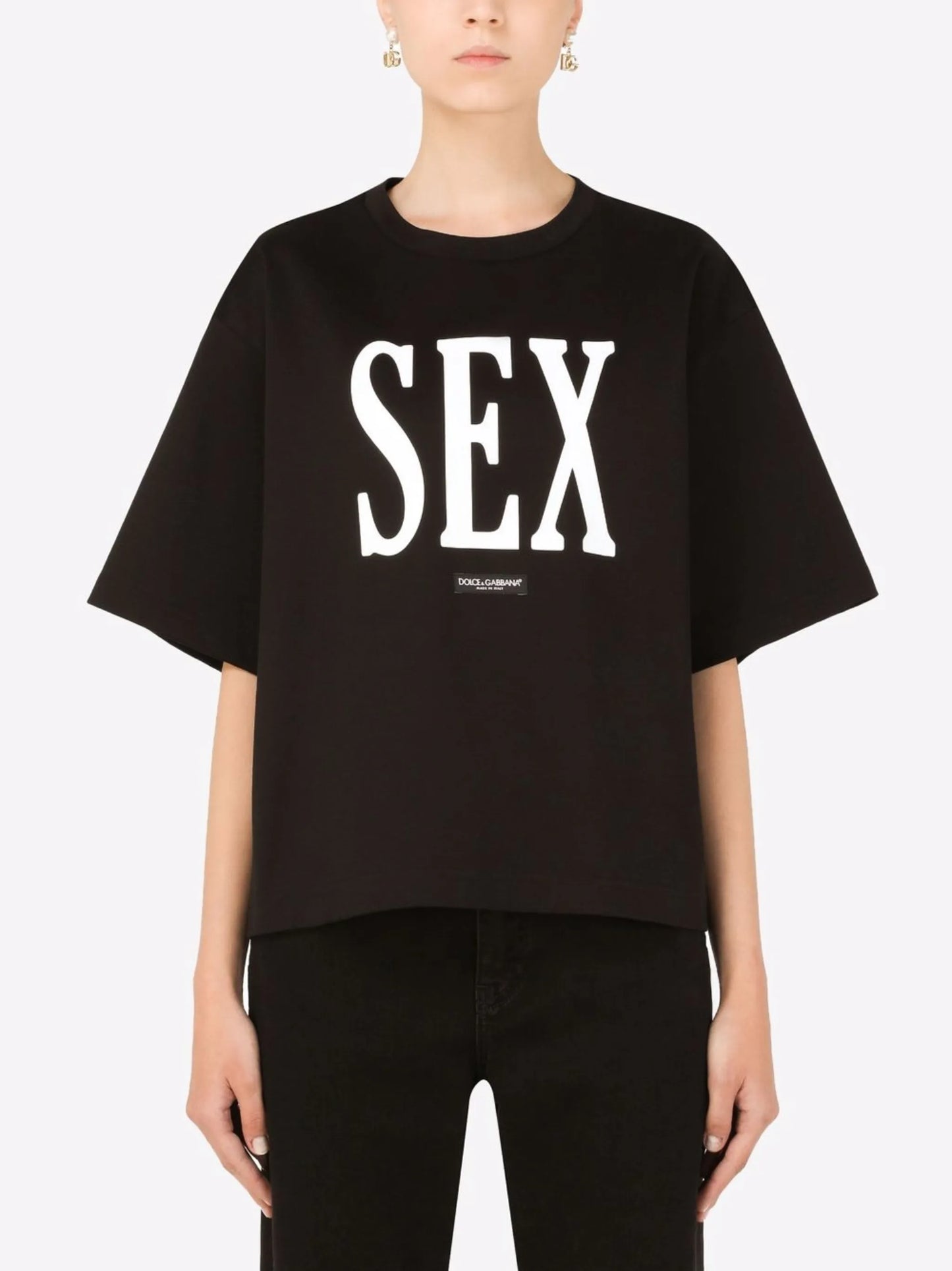 Sex drop-shoulder T-shirt