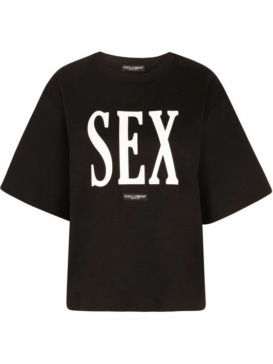 Sex drop-shoulder T-shirt