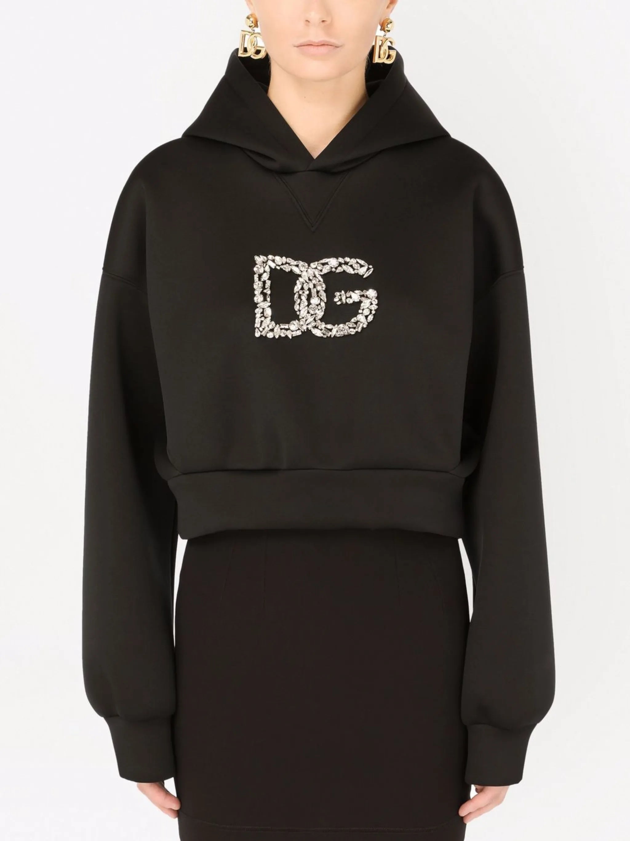 DG-logo cropped hoodie