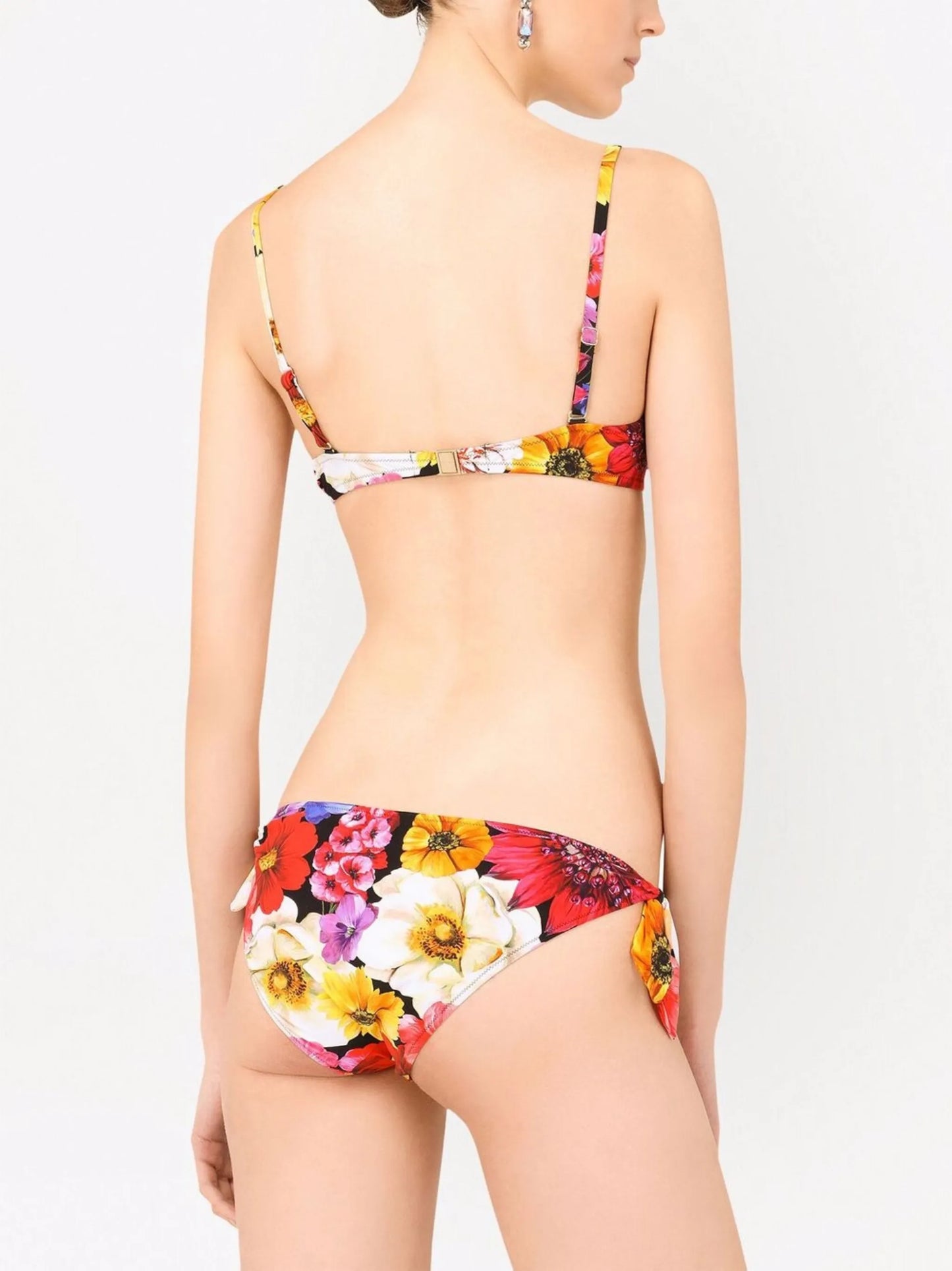 floral-print balconette bikini